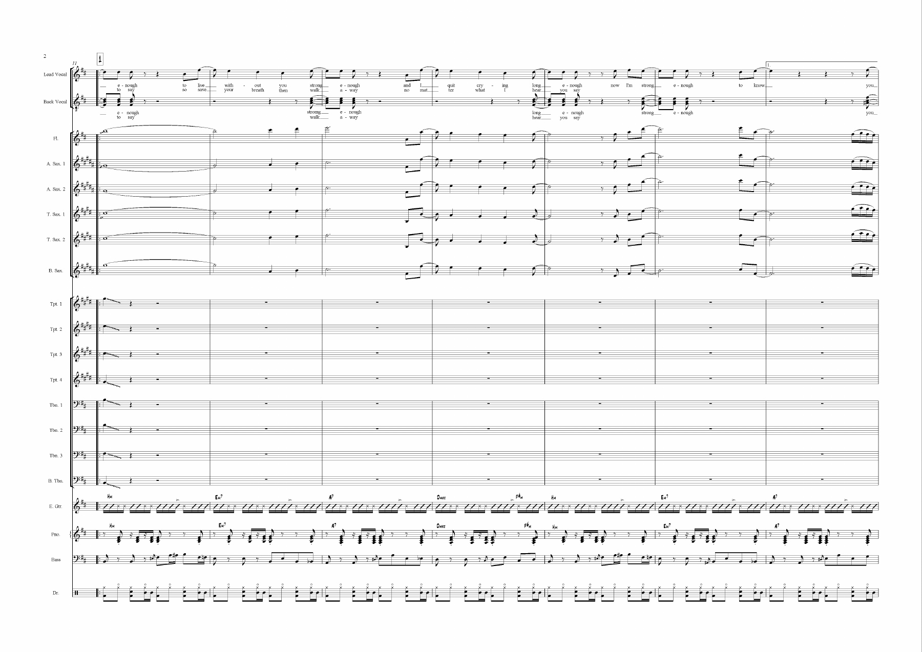 Strong Enough - Am - Cher - Boris Myagkov - Vocal Group — page 2