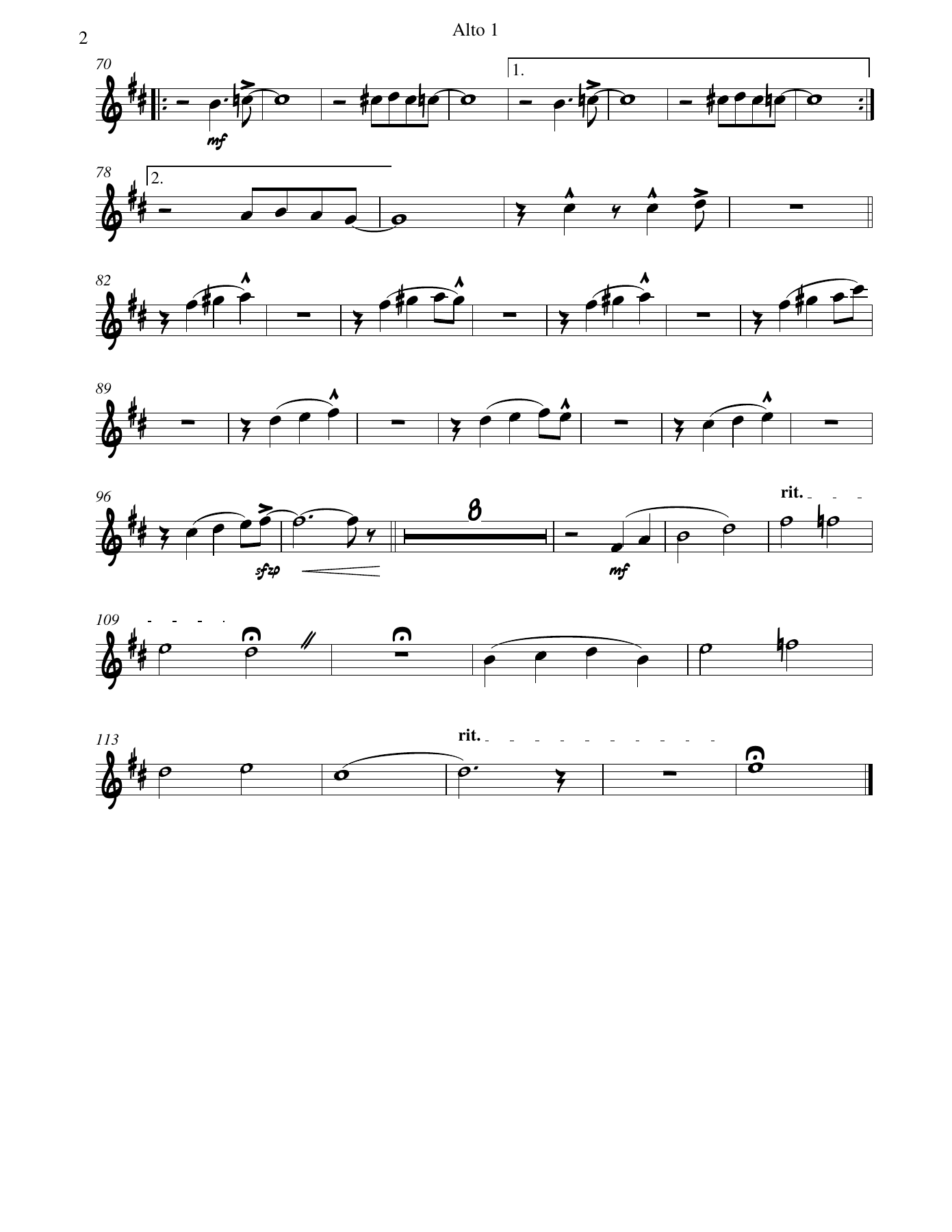 Summertime Alto — page 2