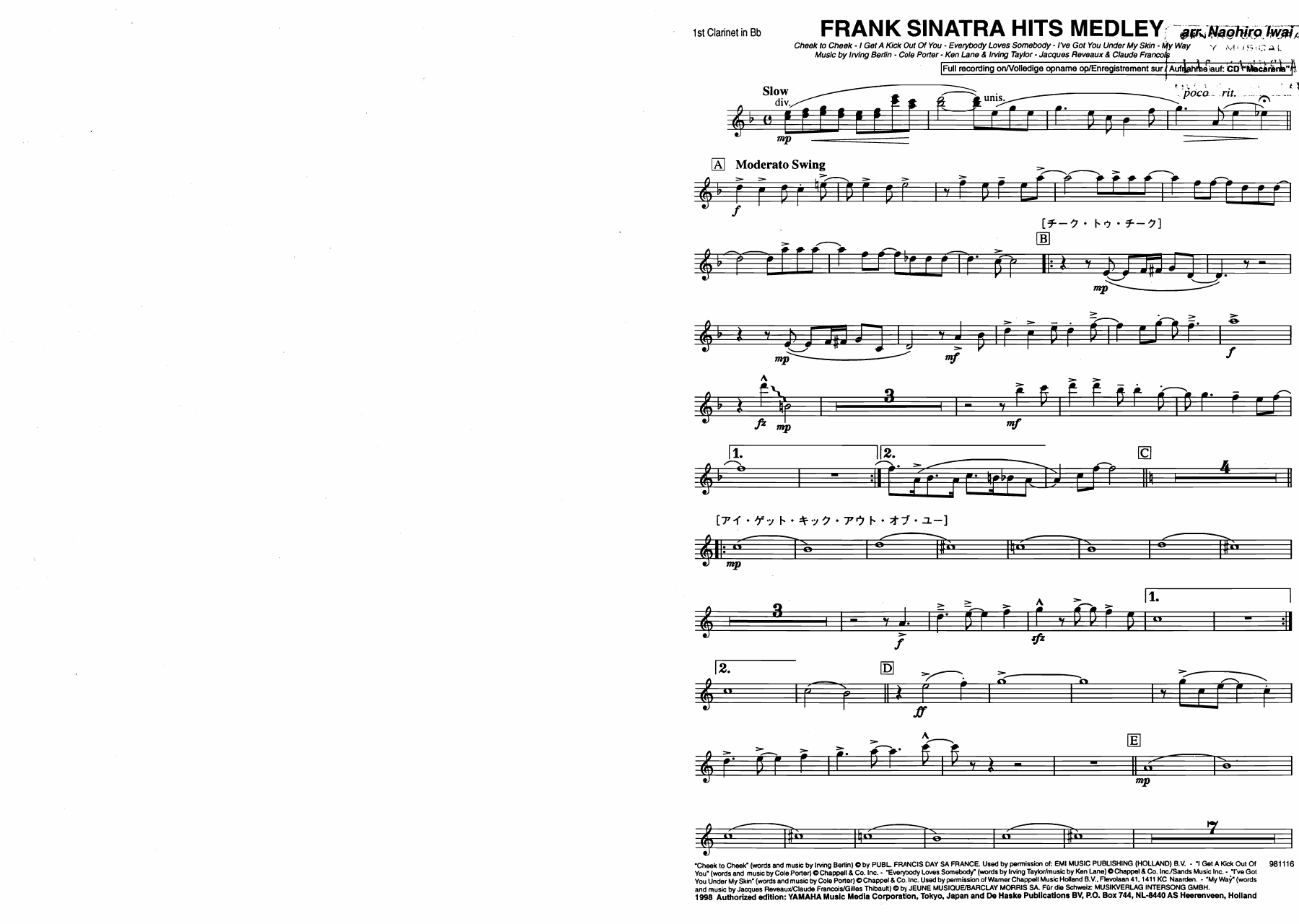 06 clarinete — sheet music cover (first page)