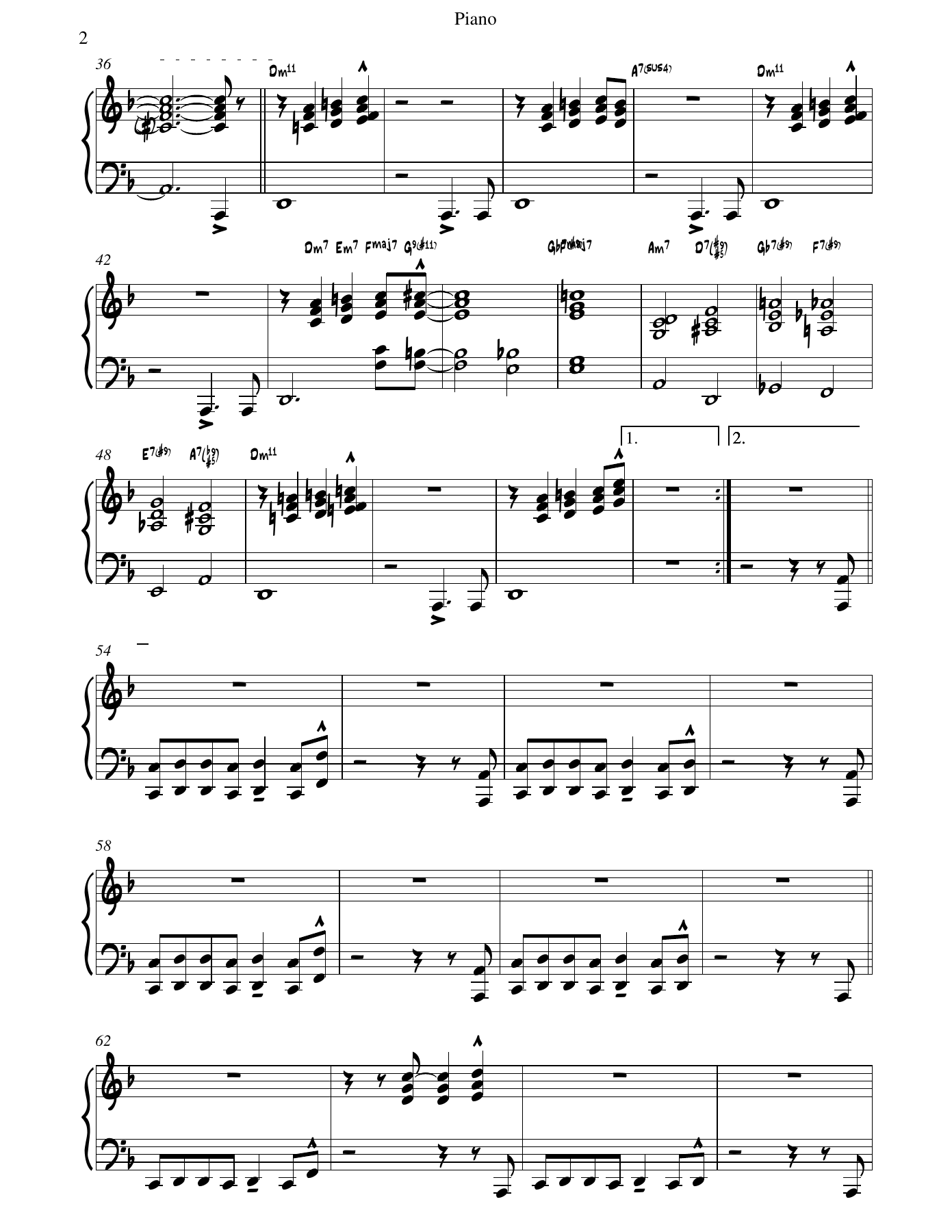 Summertime Piano — page 2