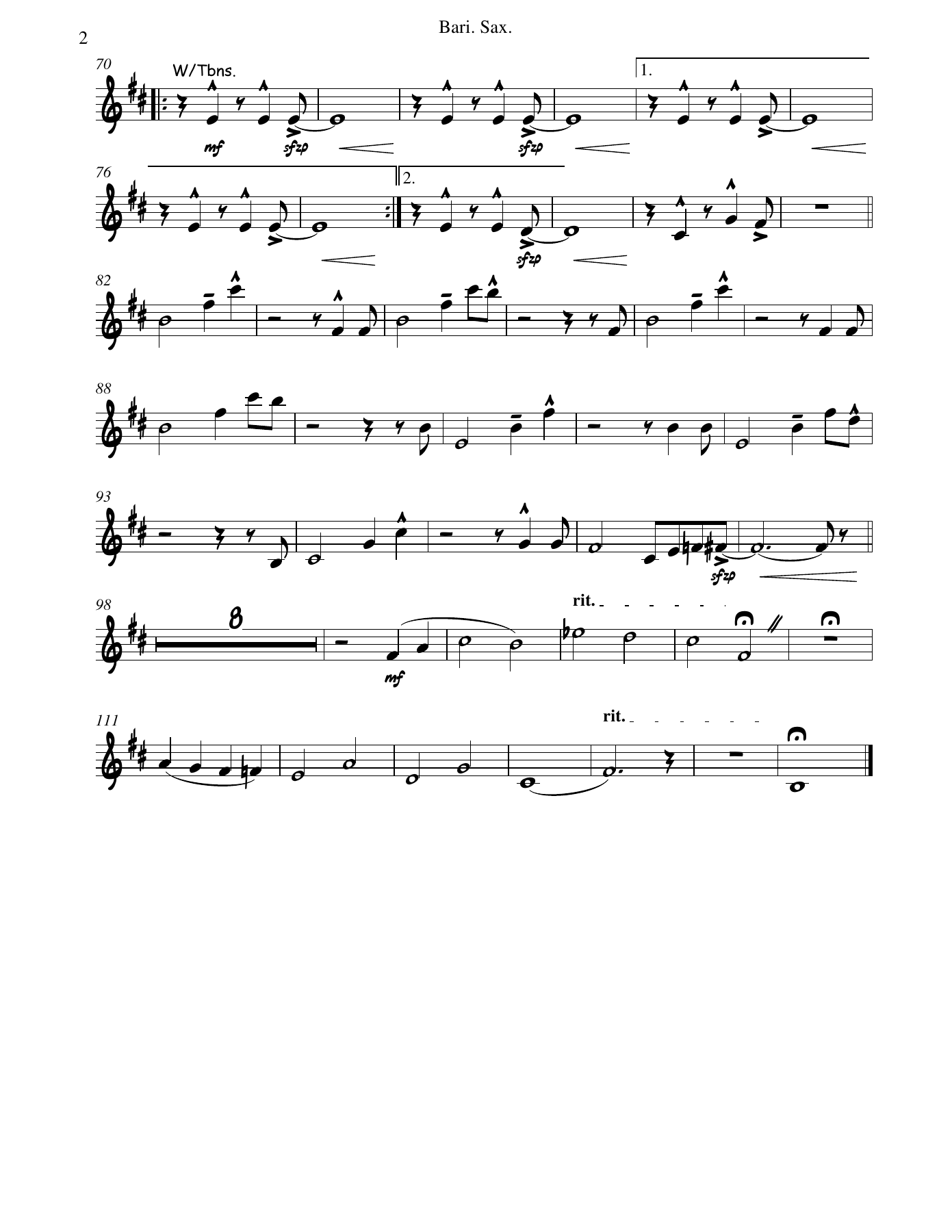 Summertime sax bariton — page 2