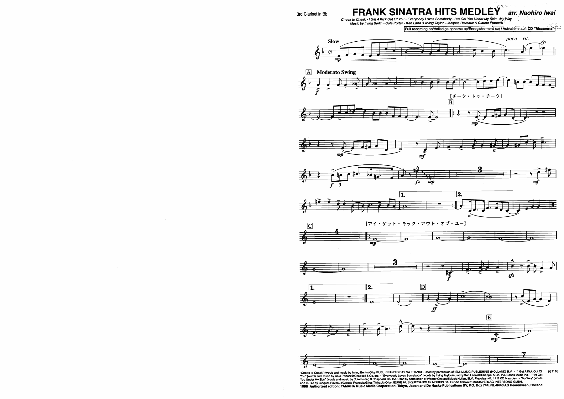 08 clarinete — sheet music cover (first page)