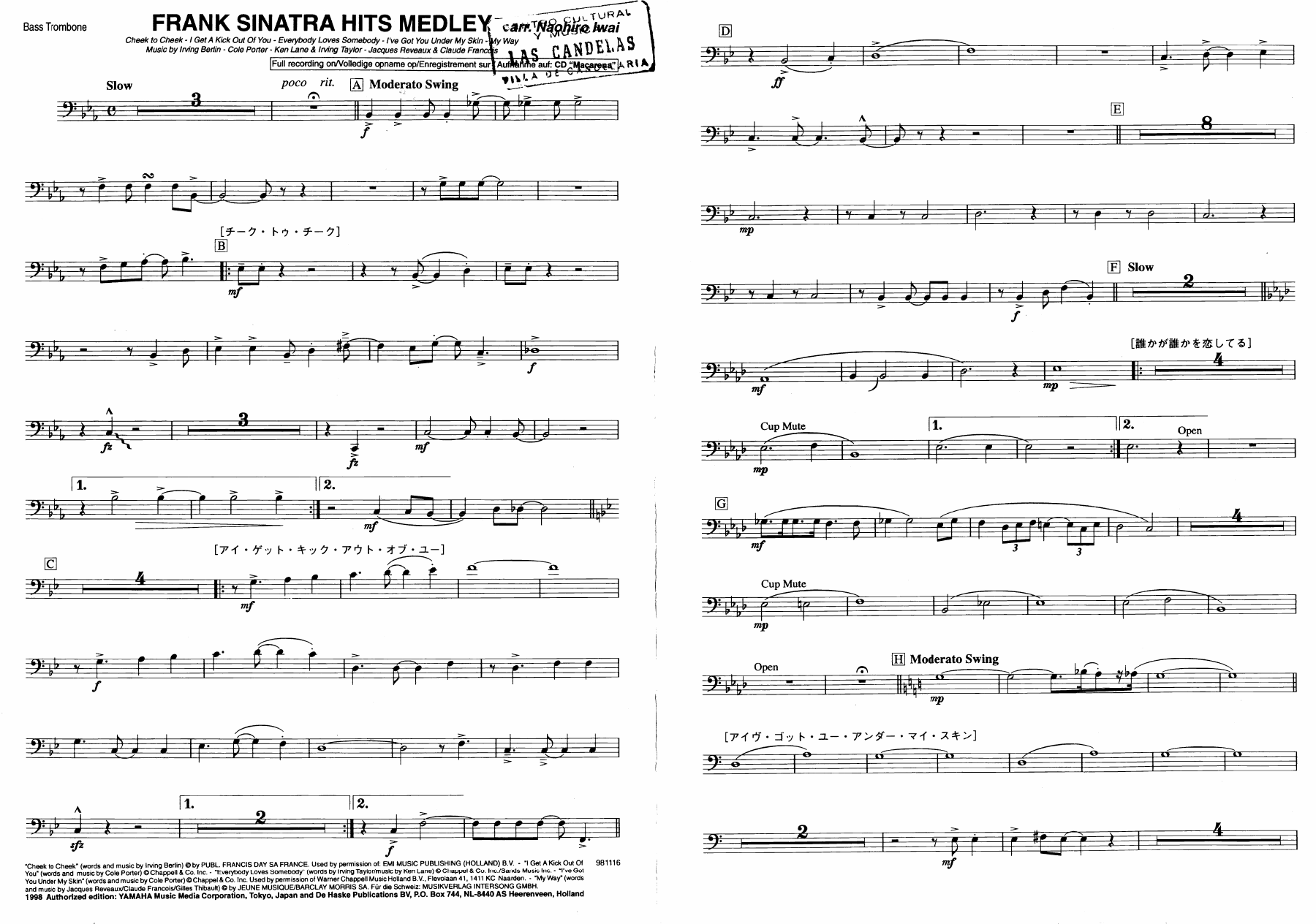 24 trombon bajo — sheet music cover (first page)