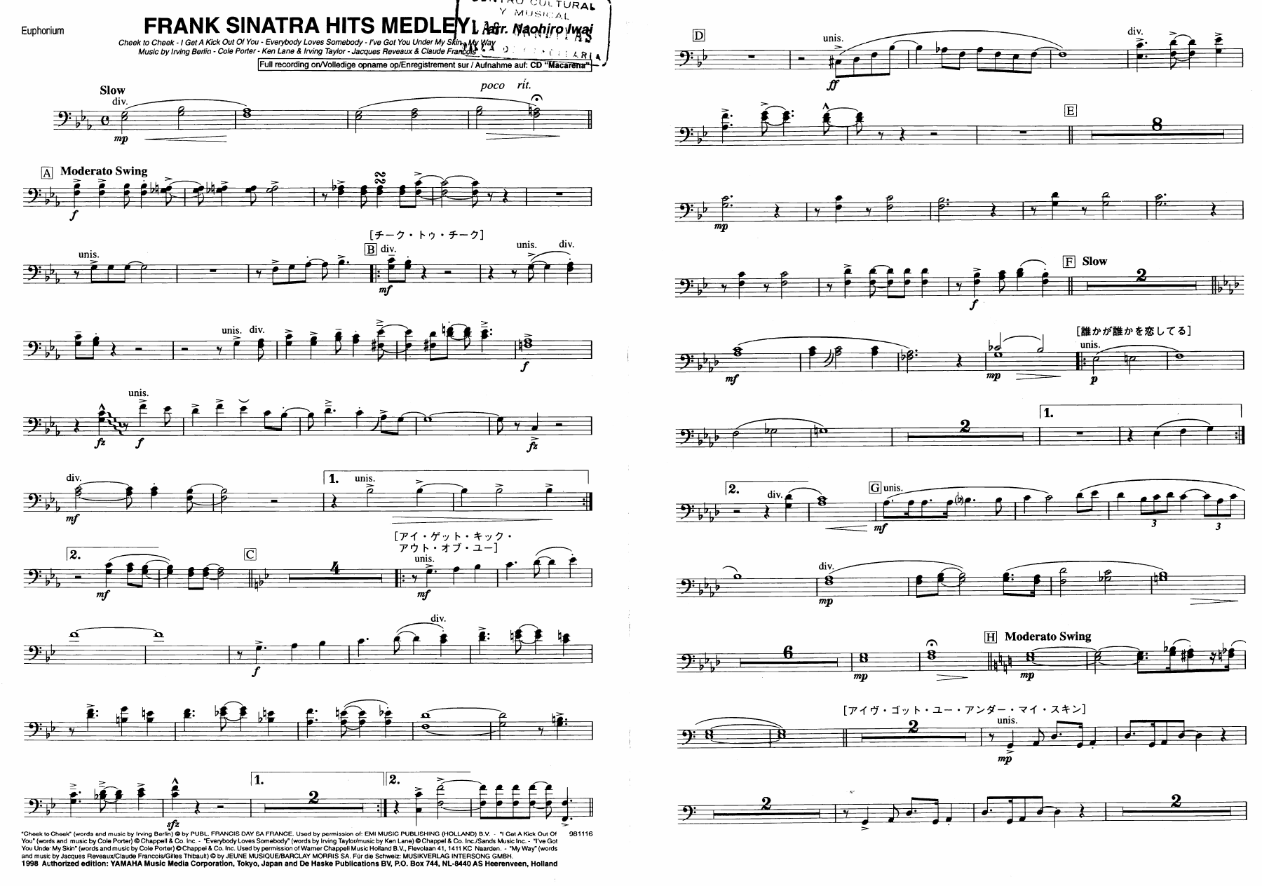 25 bombardino — sheet music preview