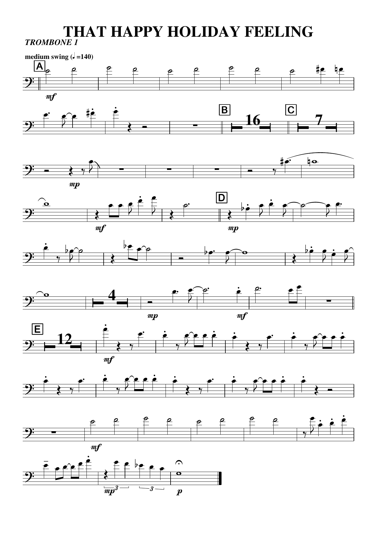 THAT HAPPY HOLIDAY FEELING tmb — big_band_vocal sheet music arranged by Mr. X | Christmas