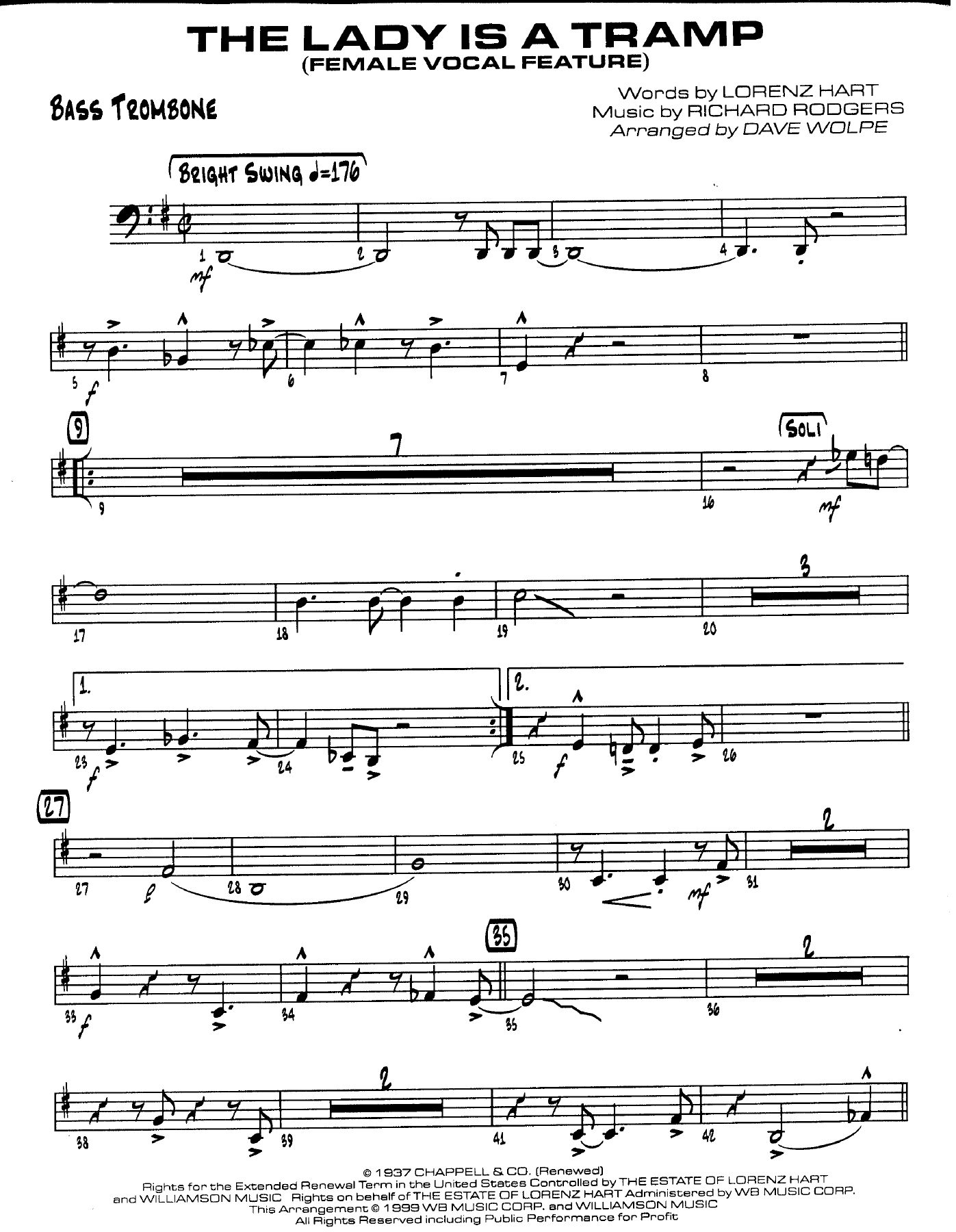 Bass Bone Pg — sheet music cover (first page)