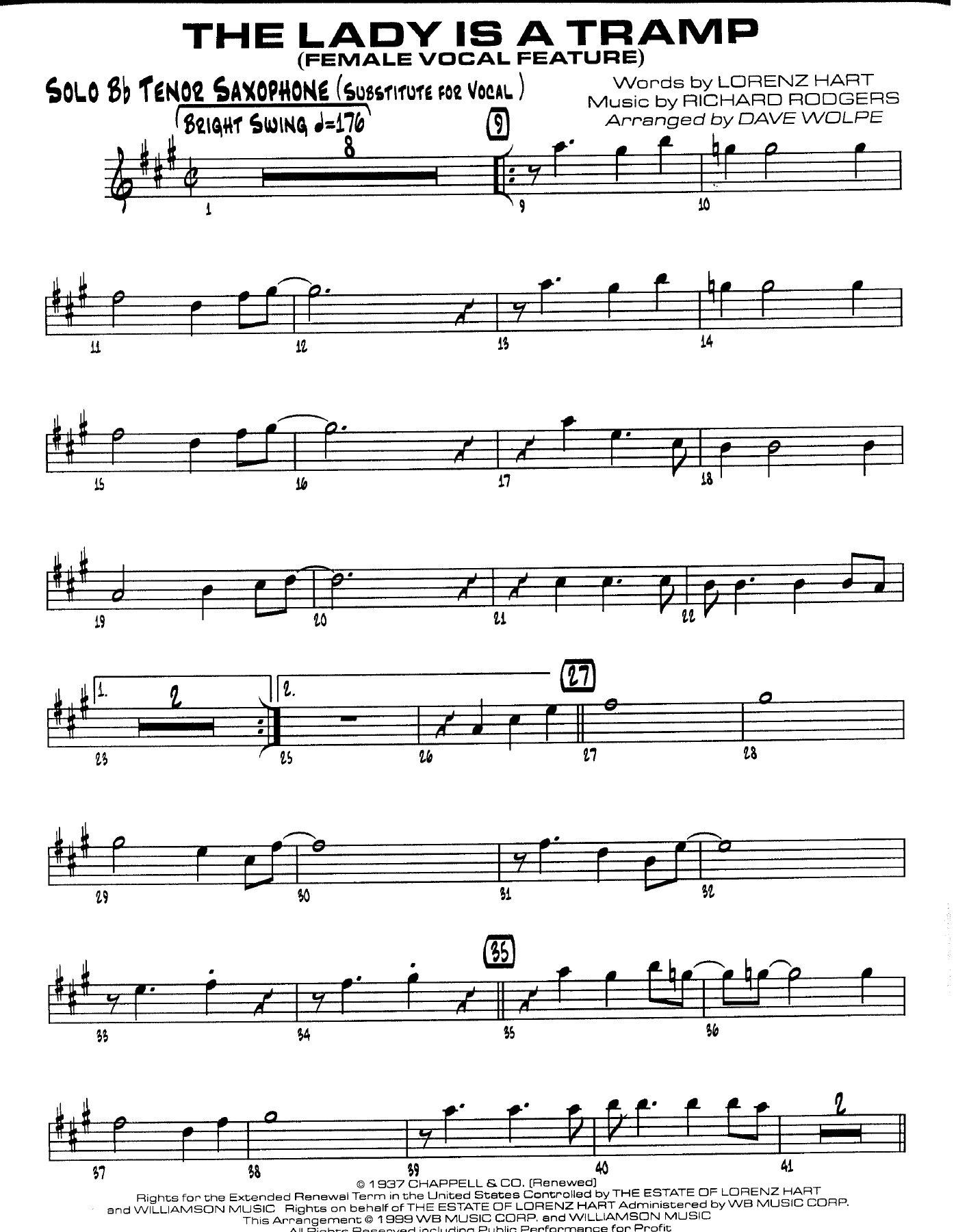 Tenor Solo Pg — sheet music cover (first page)