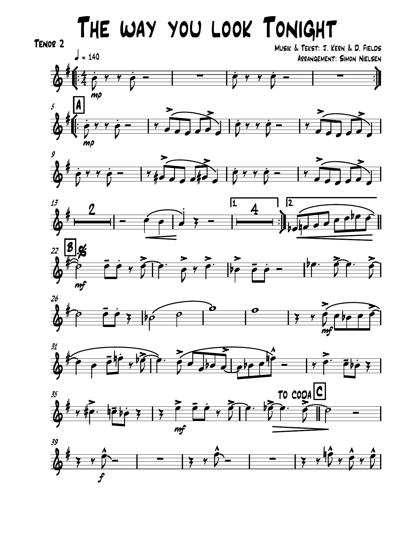 04 Tenor — sheet music cover (first page)
