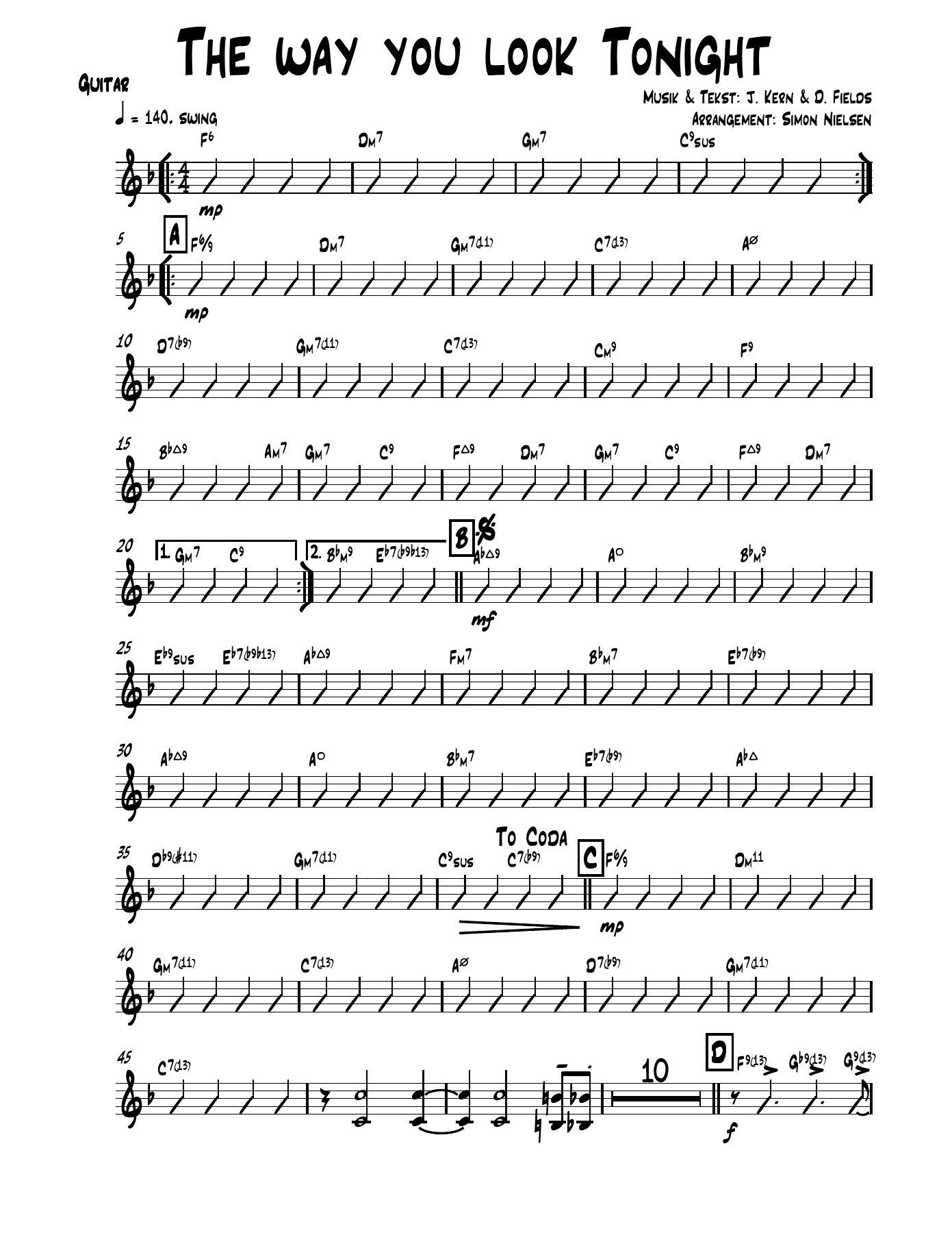 15 Guitar — sheet music cover (first page)