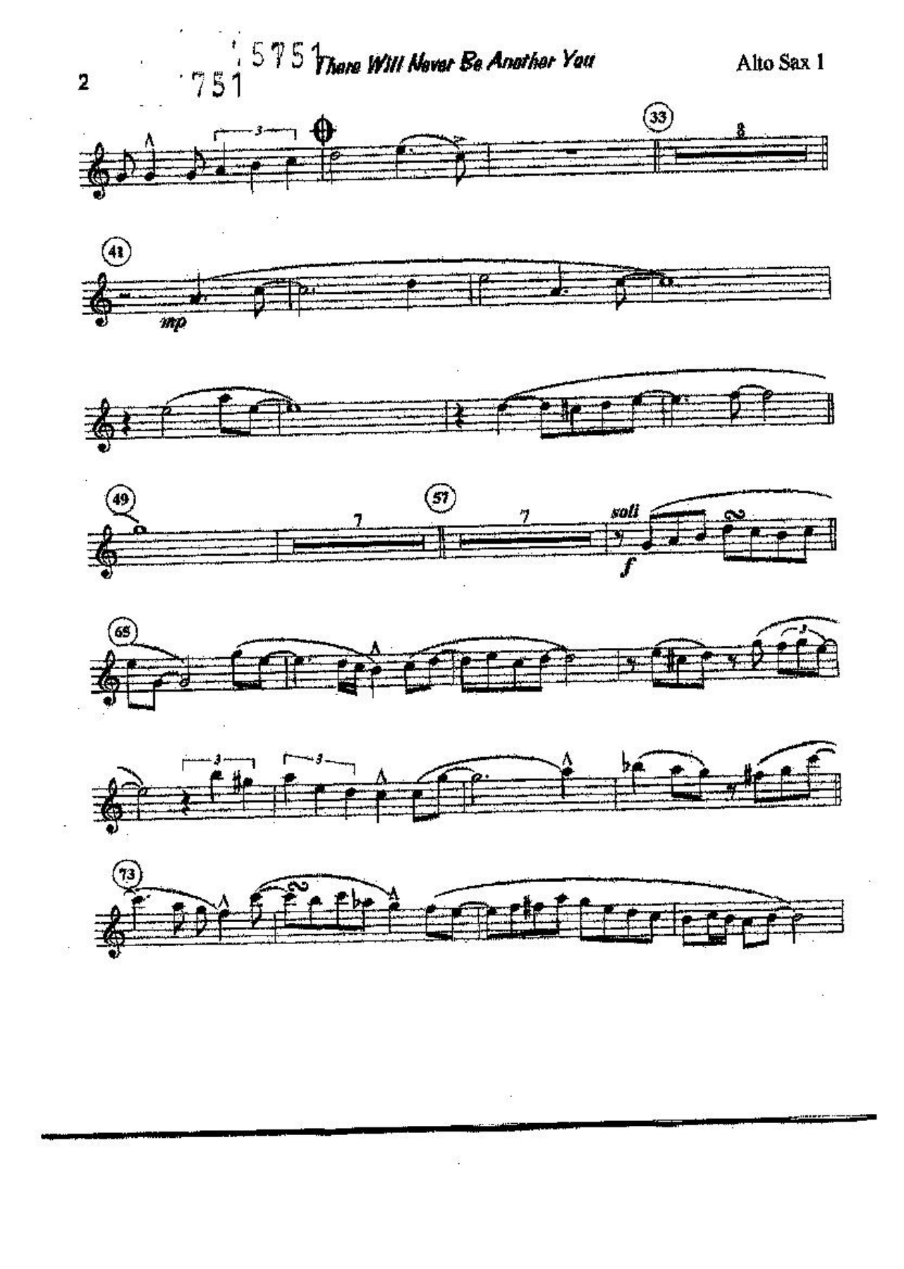 There Nill Never Be Another You-Wolfe Vocal no part — page 2