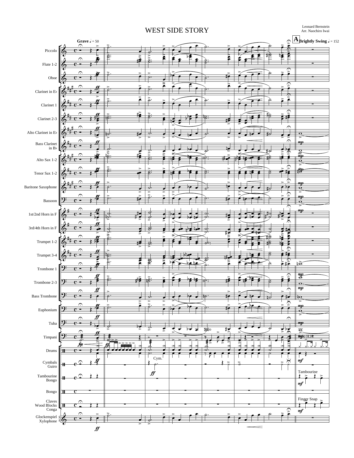 West Side Story (N.Iwai) — sheet music preview