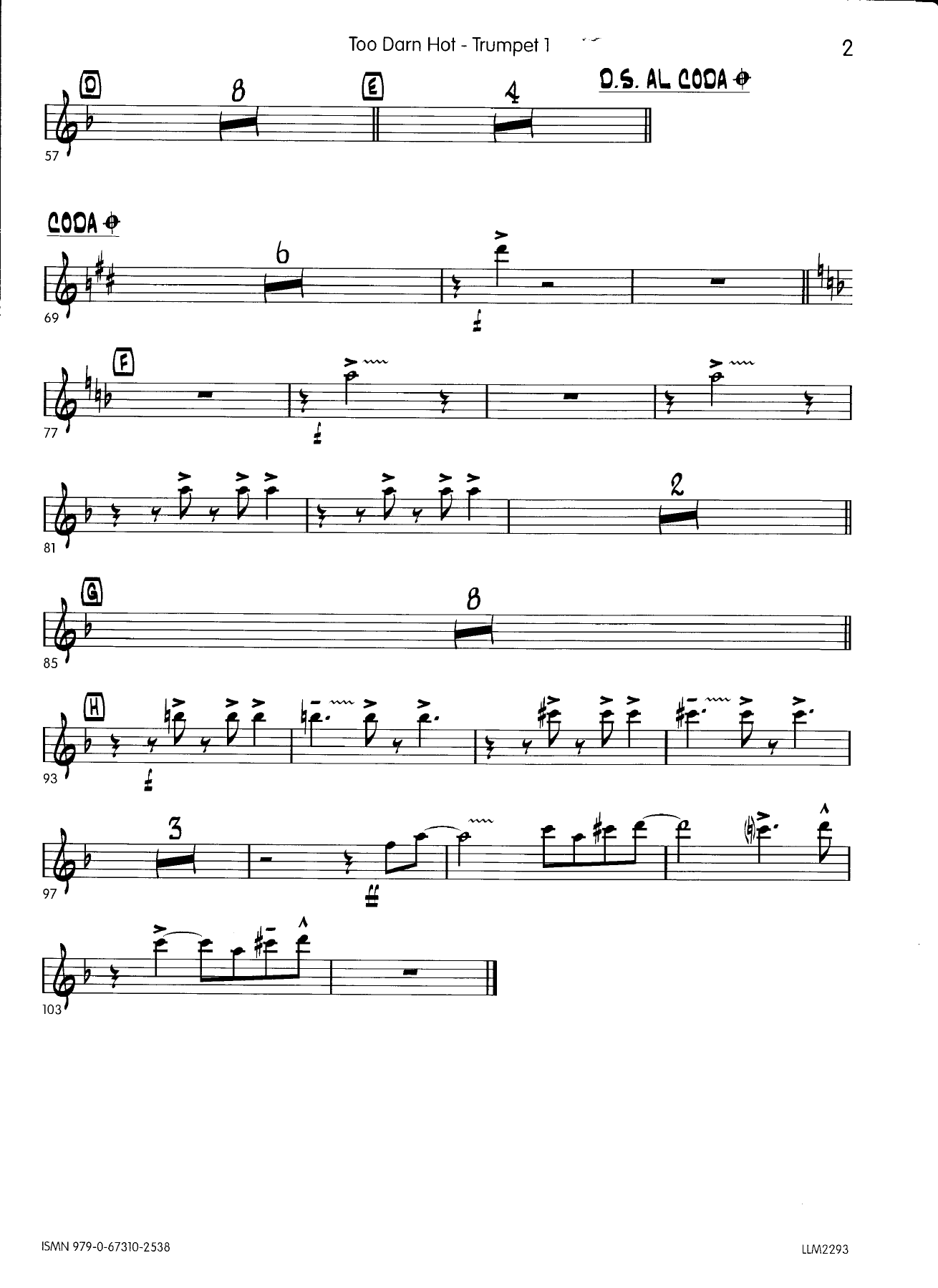 Too darn hot - trumpets — page 2