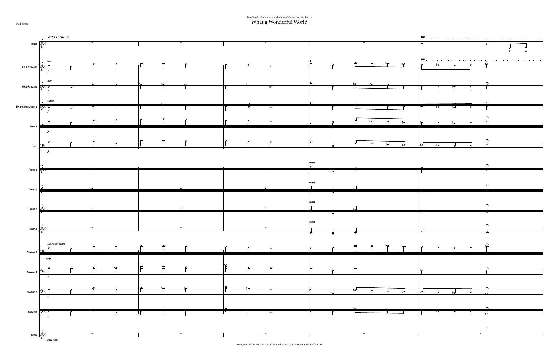 What A Wonderful World Vocal Female — Big Band Vocal sheet music by Mr. X | Jazz Standard