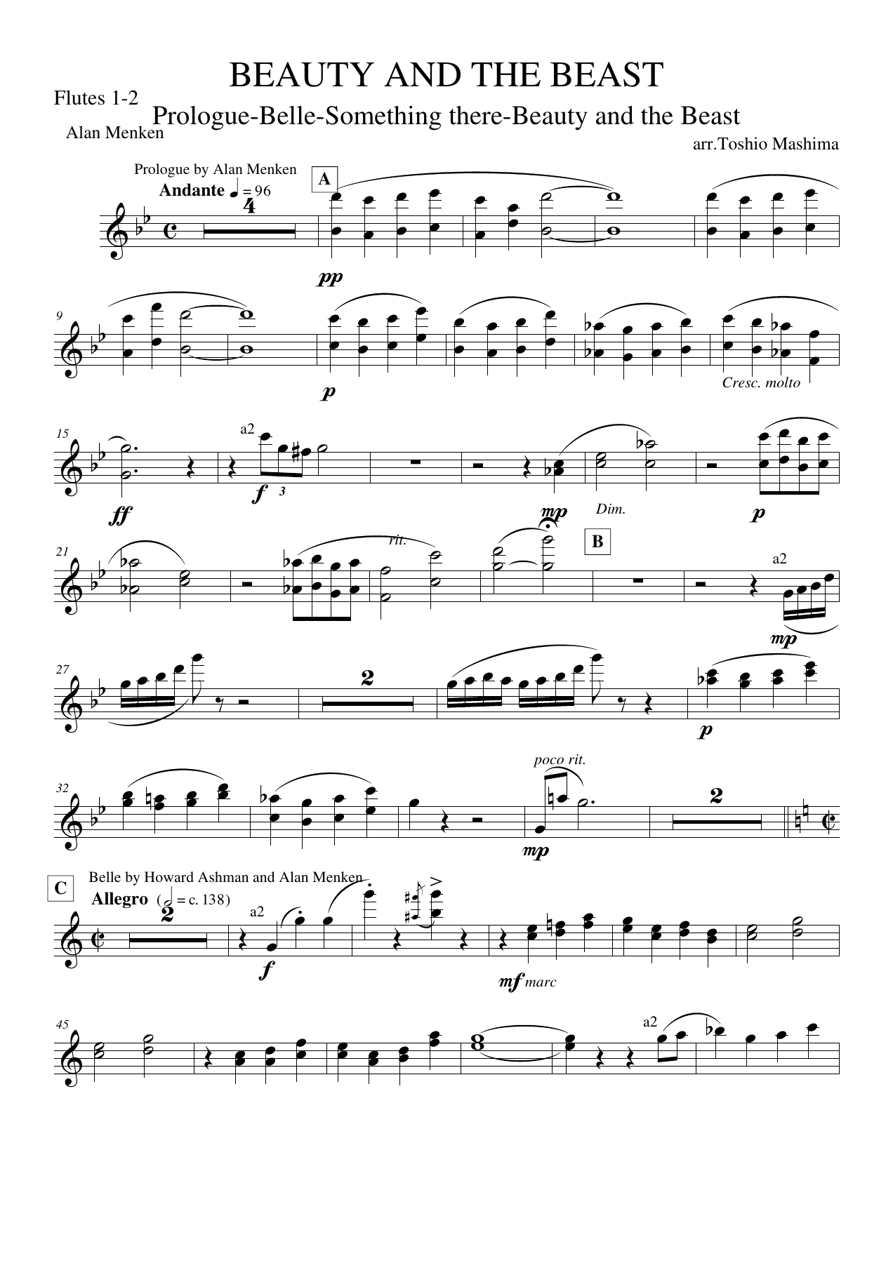 Flute 1-2 — sheet music cover (first page)