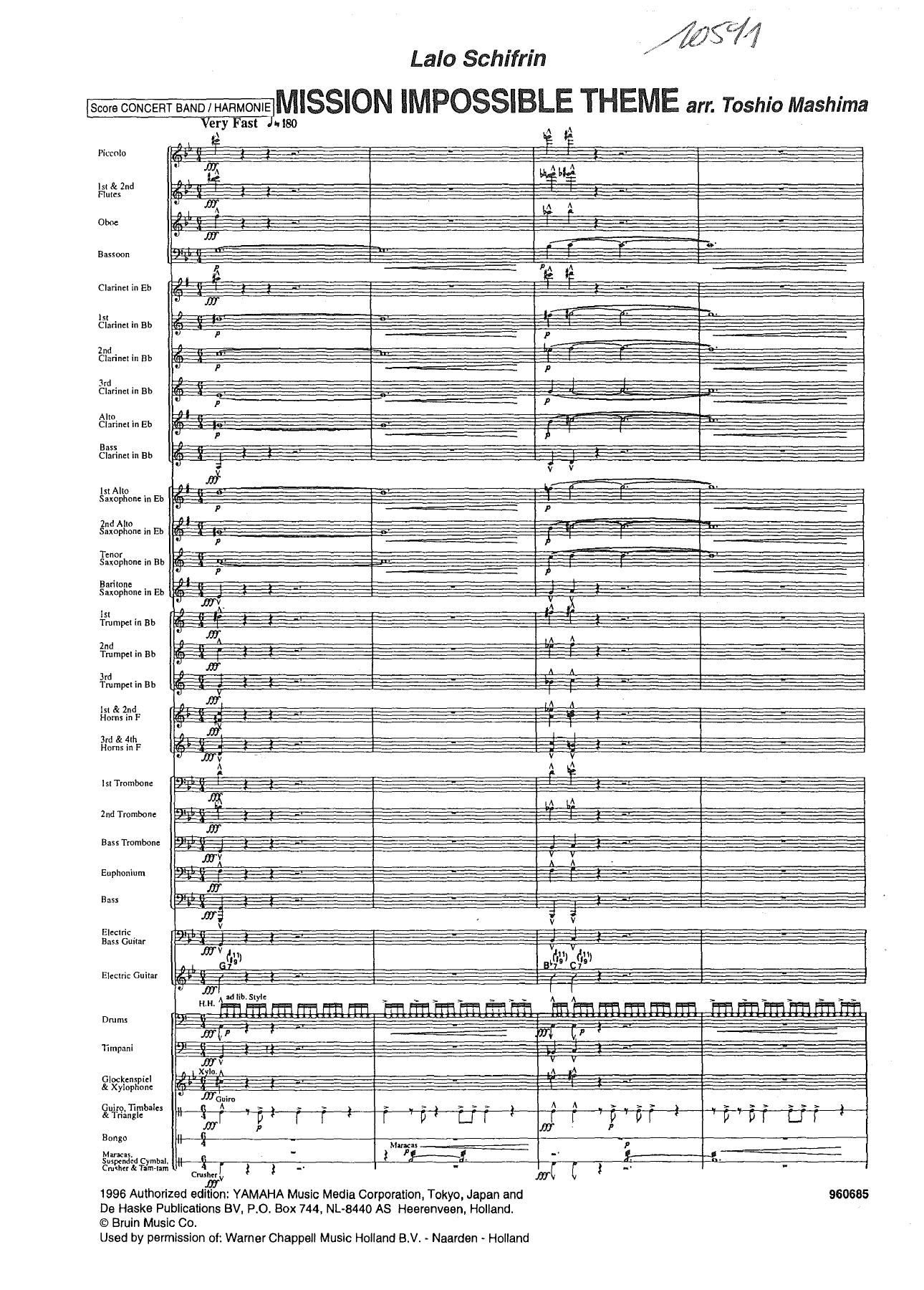 Mission Impossible Theme — sheet music cover (first page)