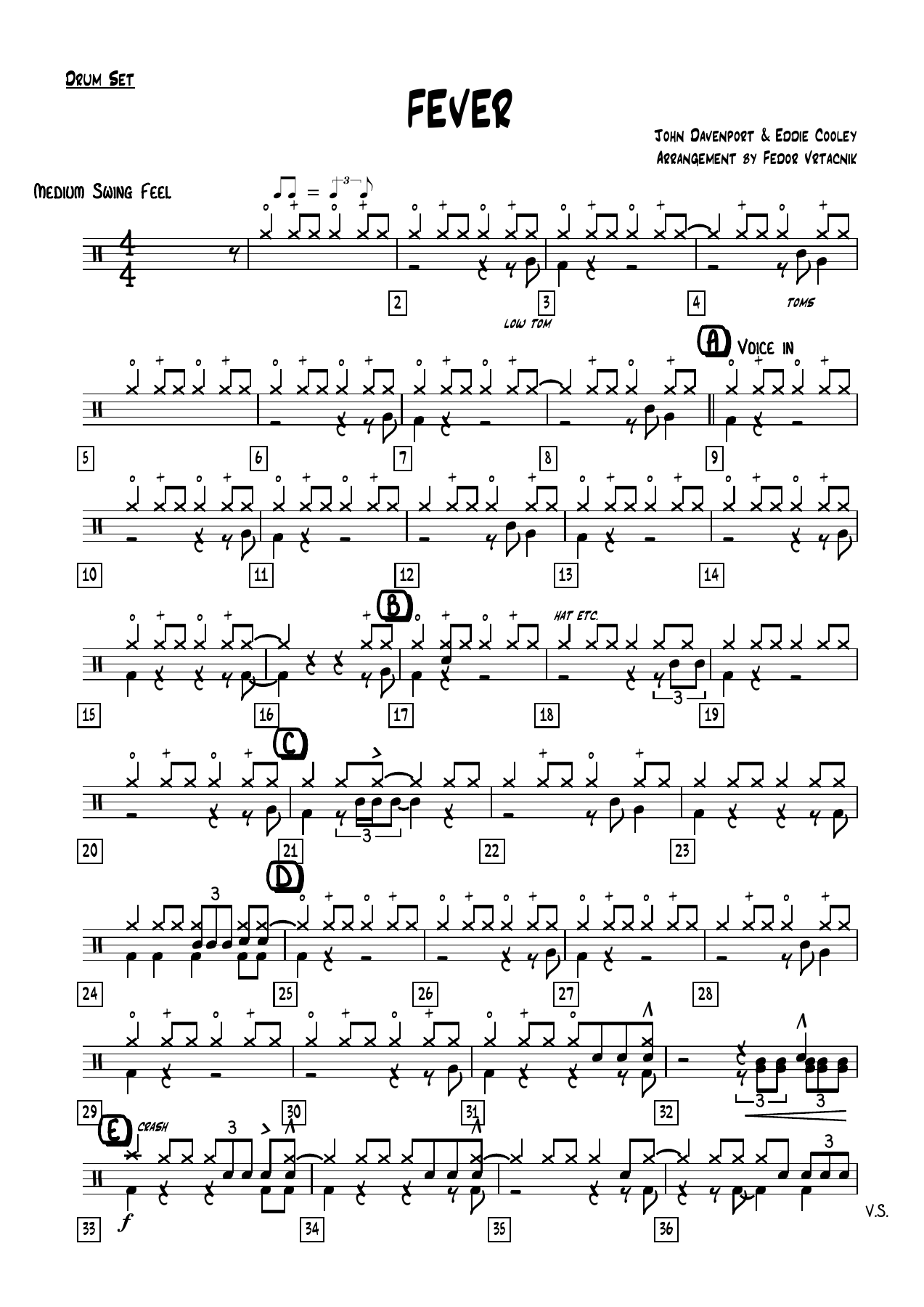 Drum Set — sheet music cover (first page)
