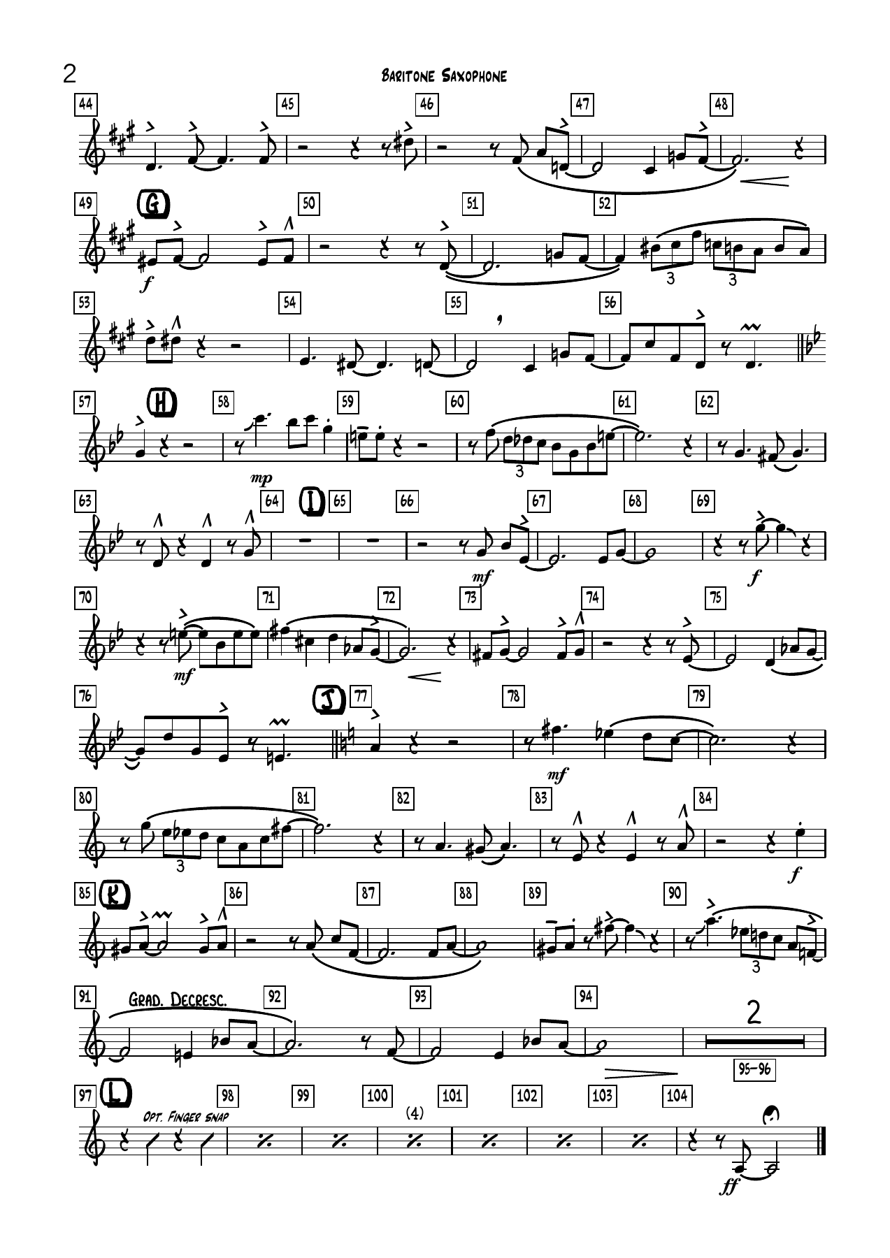 FEVER Baritone Saxophone — page 2