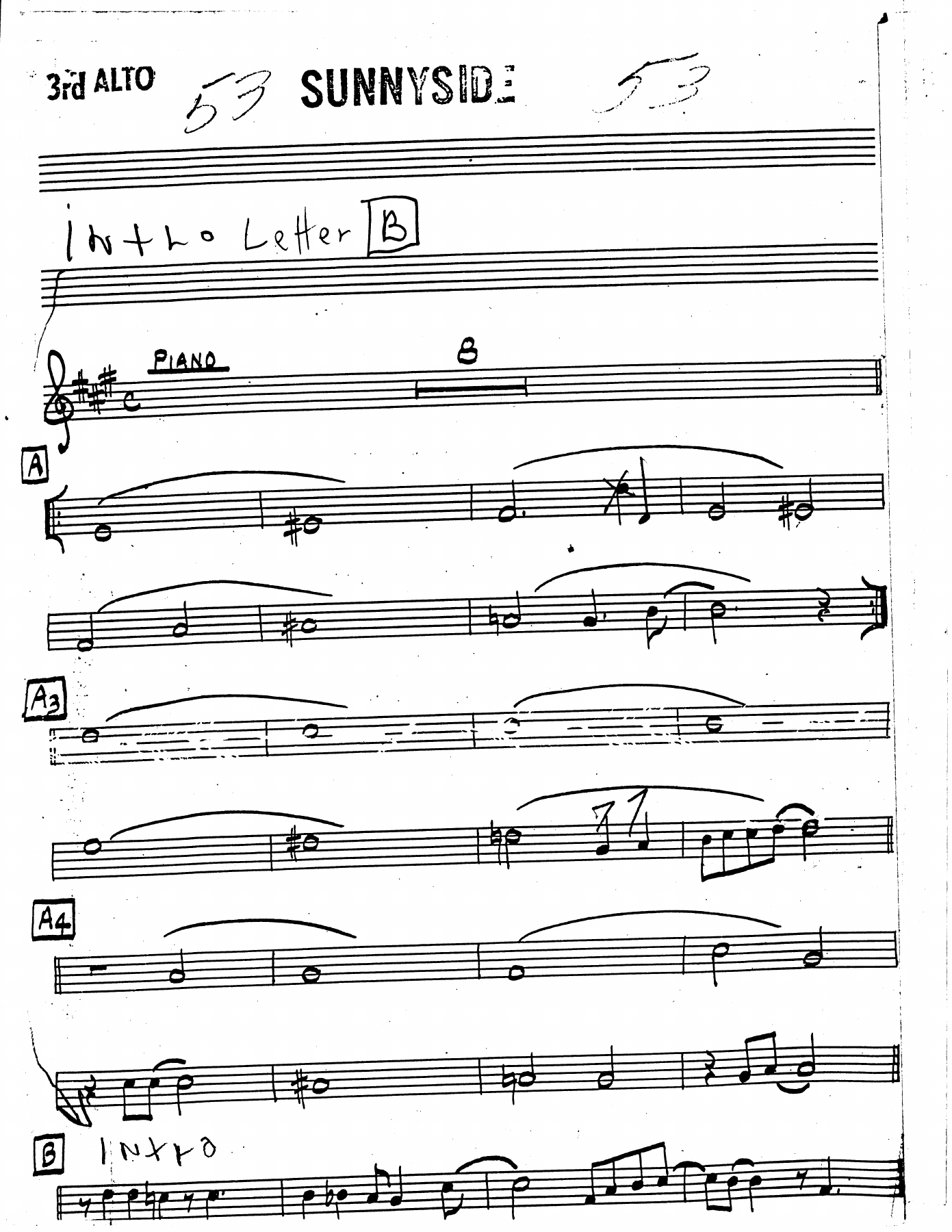 Sax 3 alto sunny side — page 1