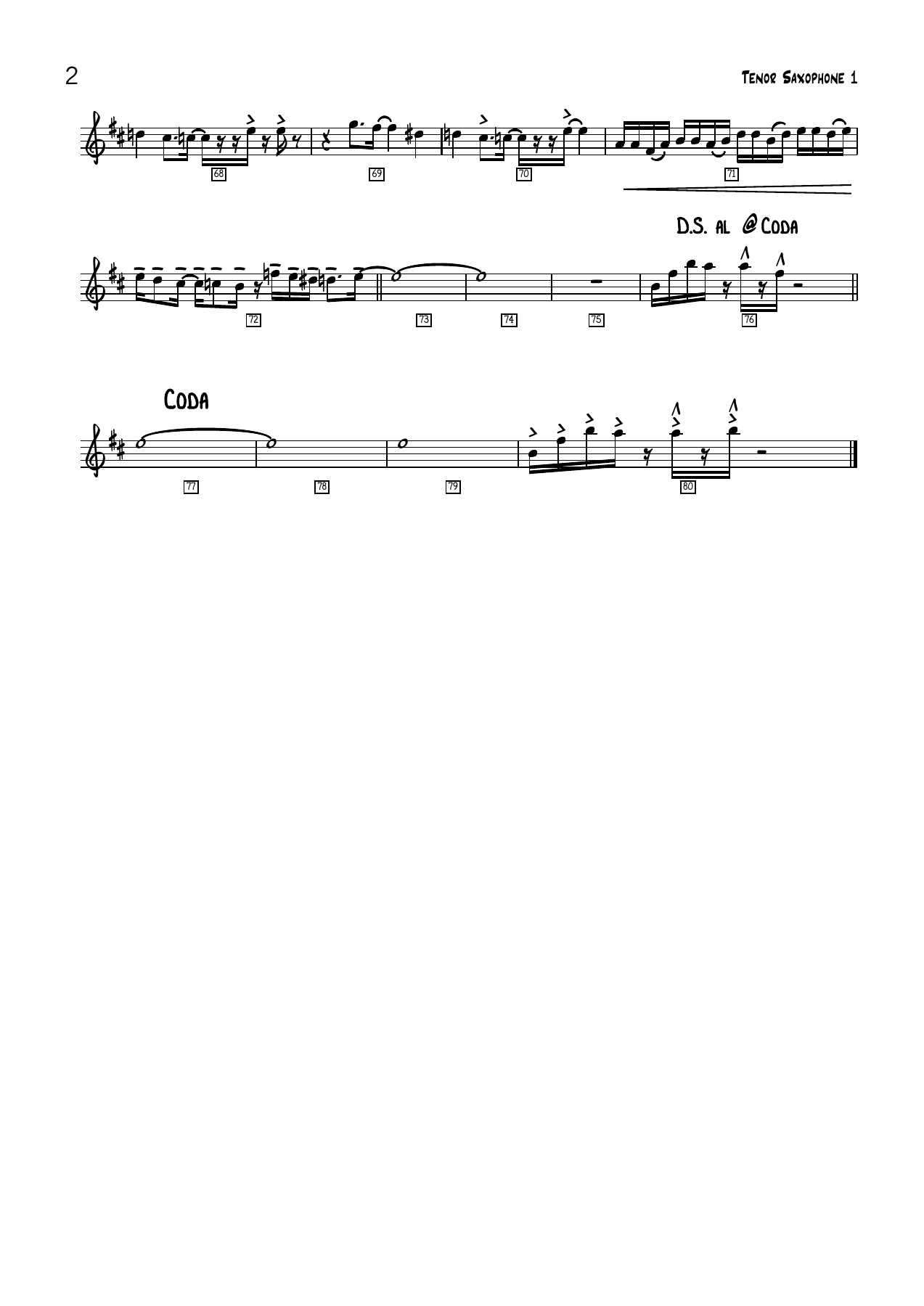 SUMMERTIME - vocal & big band Tenor Saxophone — page 2
