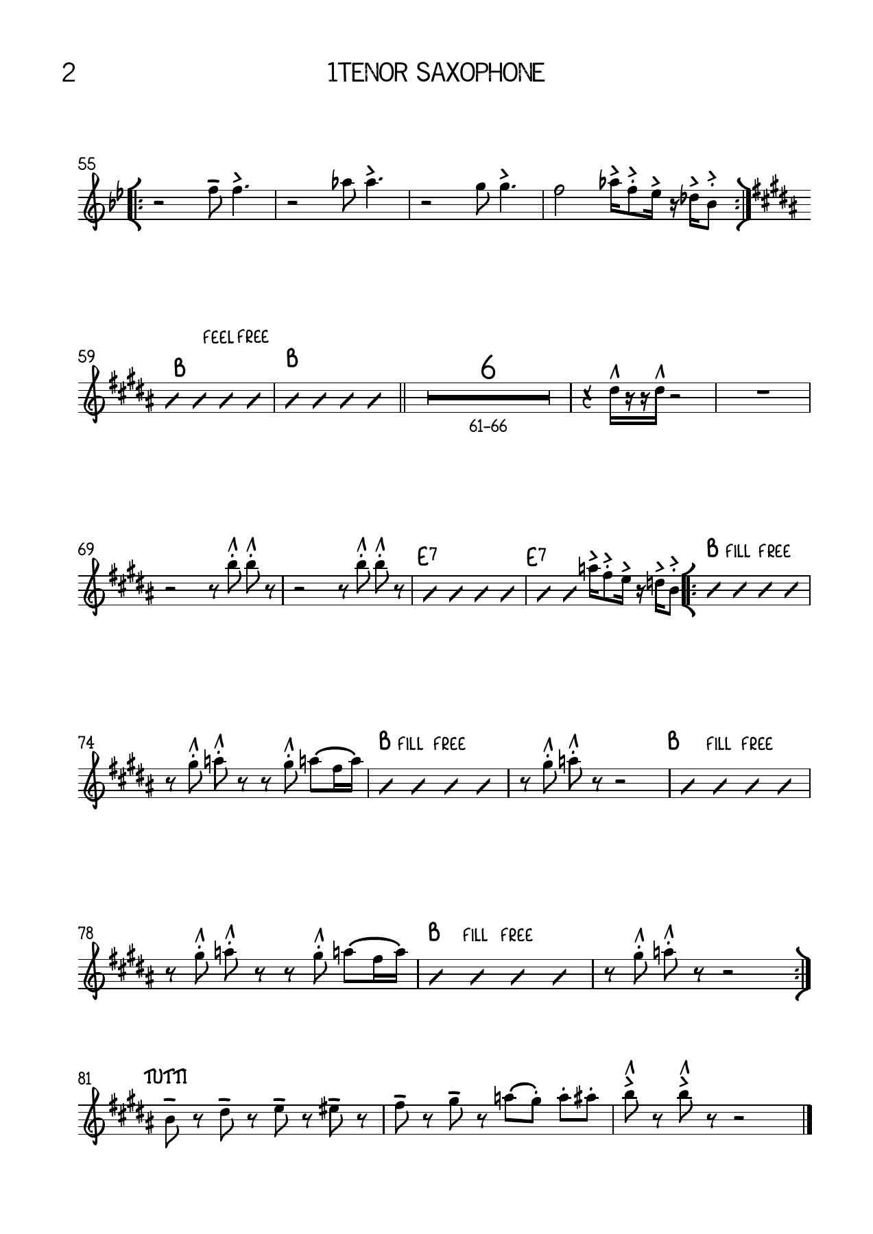 THINK 1Tenor Saxophone — page 2