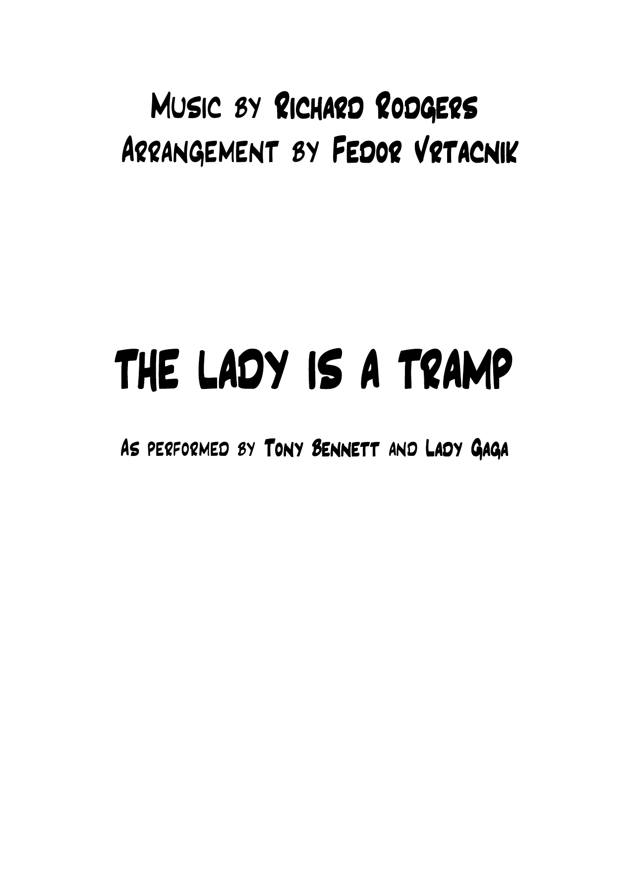 THE LADY IS A TRAMP.pdf conductor — sheet music cover (first page)