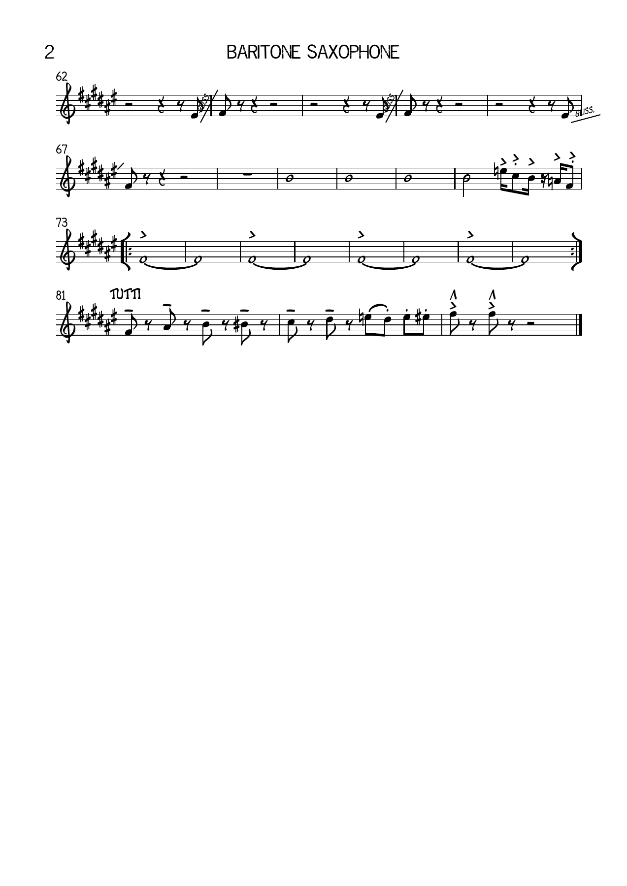 THINK Baritone Saxophone — page 2