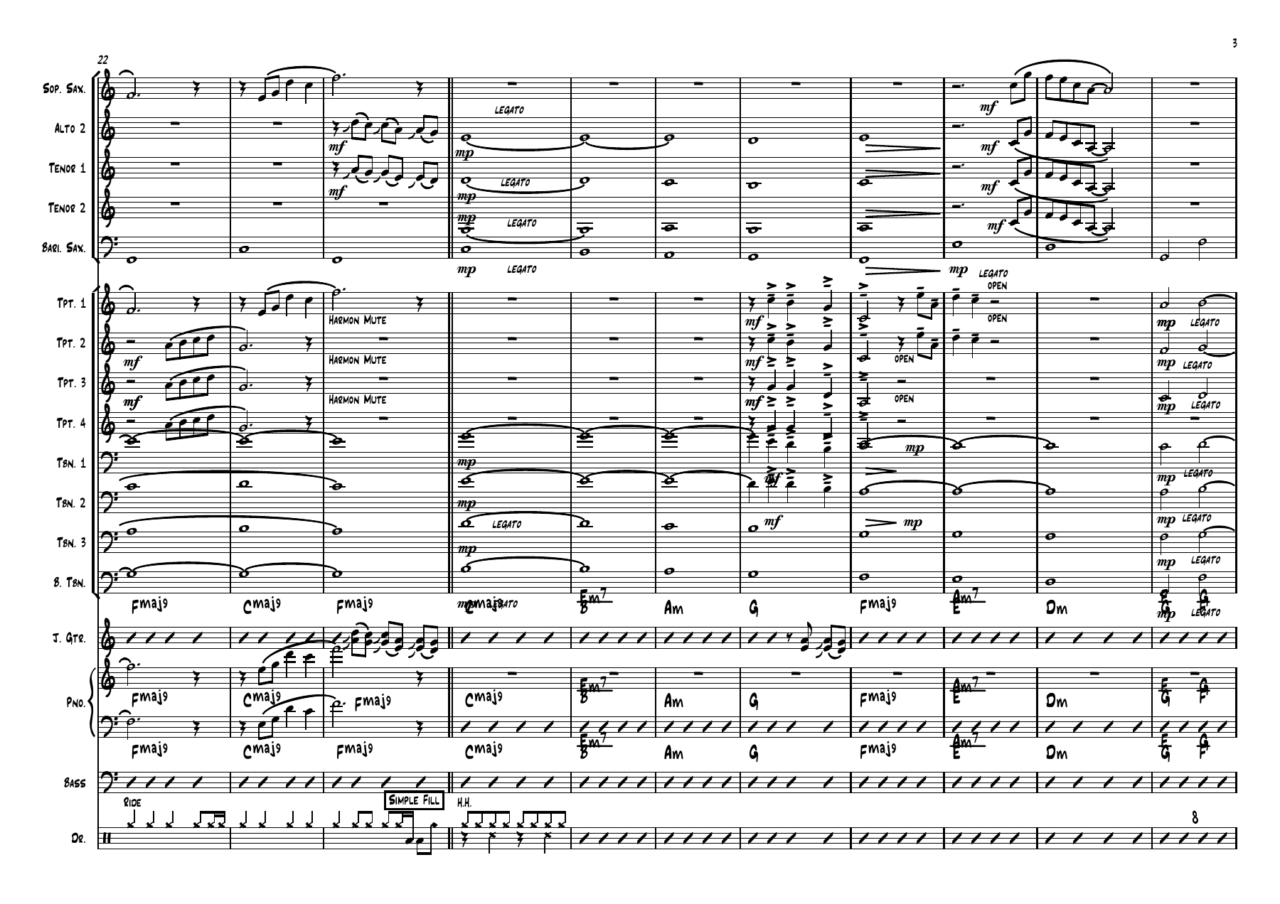 For The First Time SCORE — page 3