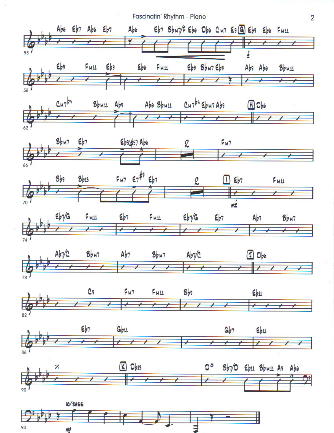 Fascinatin rythm piano — sheet music cover (first page)