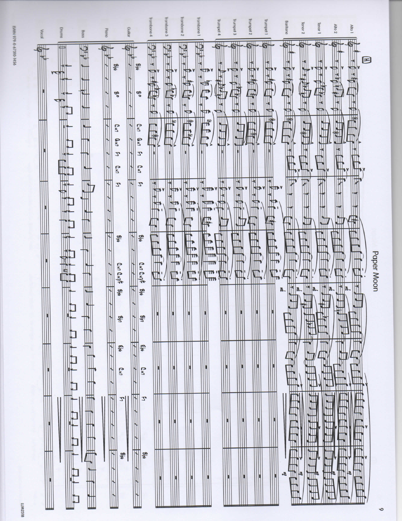 It's on;y a Paper Moon Score pg9 — big_band_vocal sheet music arranged by Mr. X | Jazz Standard
