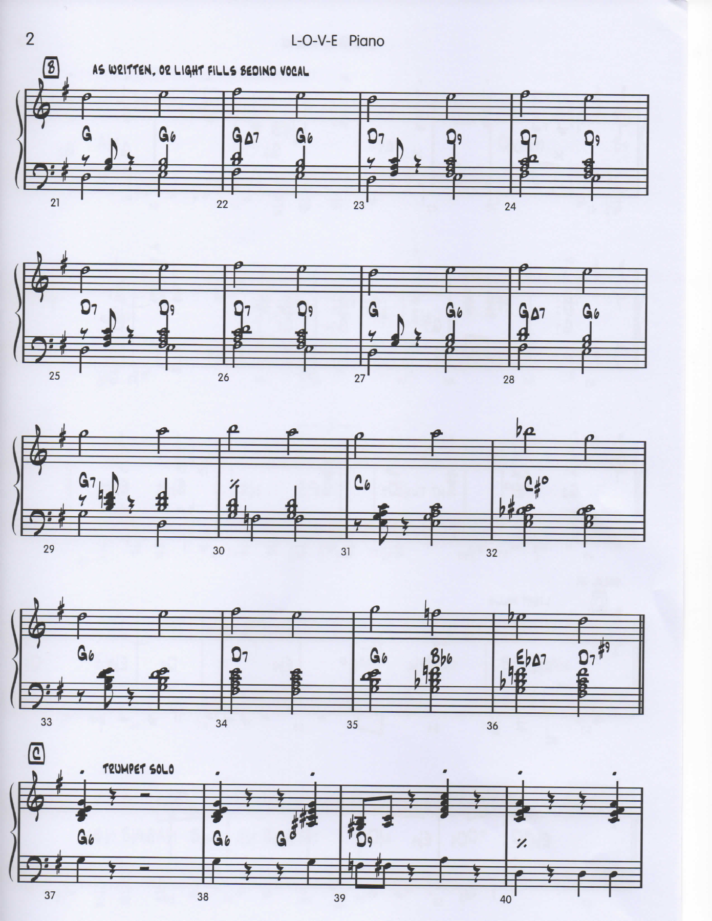 LOVE piano pg2 — sheet music cover (first page)