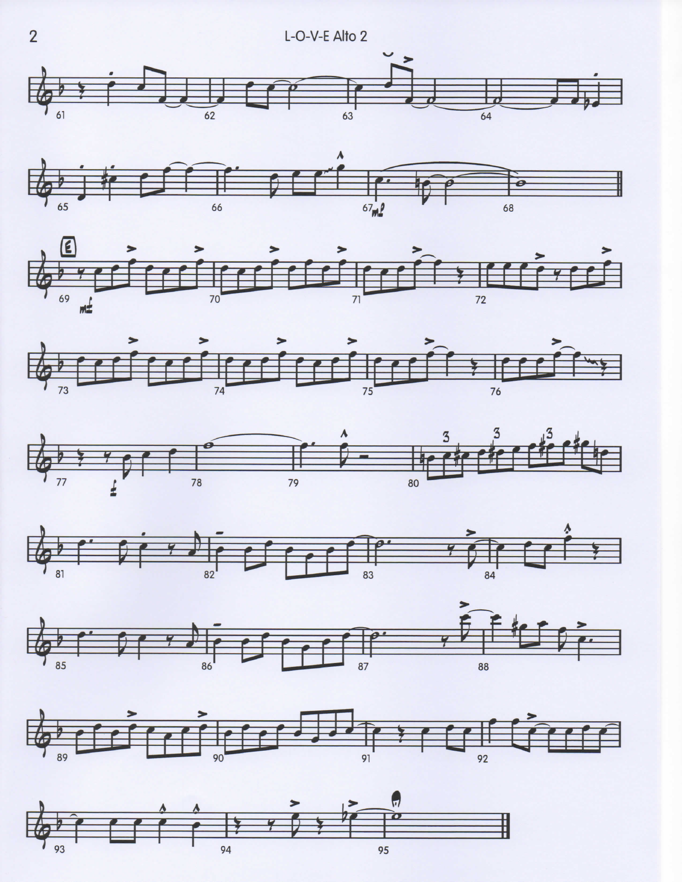 LOVE Sax2Alto2 pg2 — big_band_vocal sheet music arranged by Mr. X | Jazz Standard