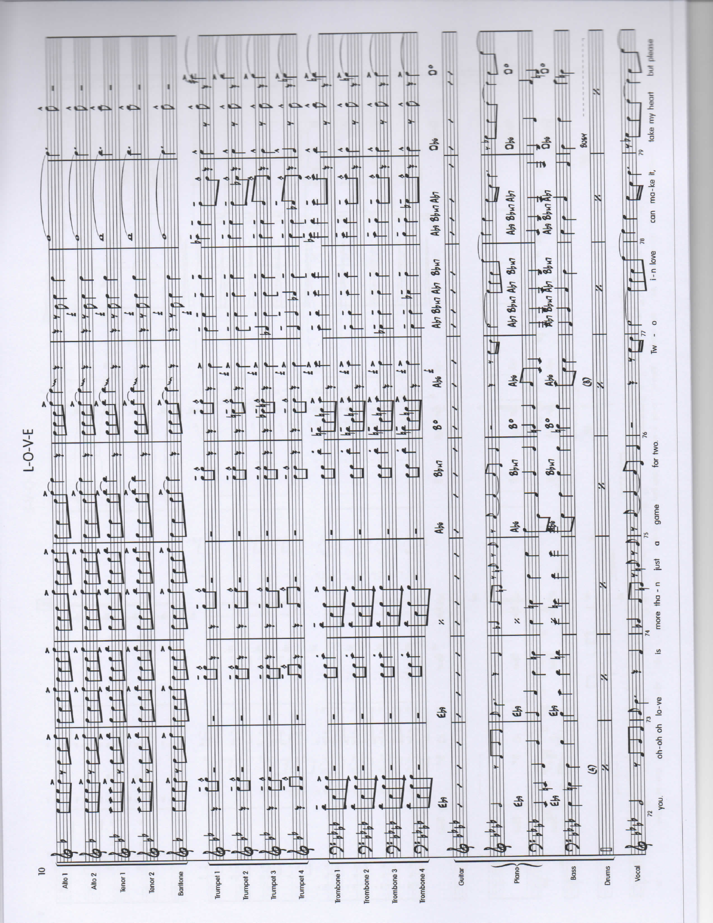 LOVE Score pg10 — sheet music cover (first page)