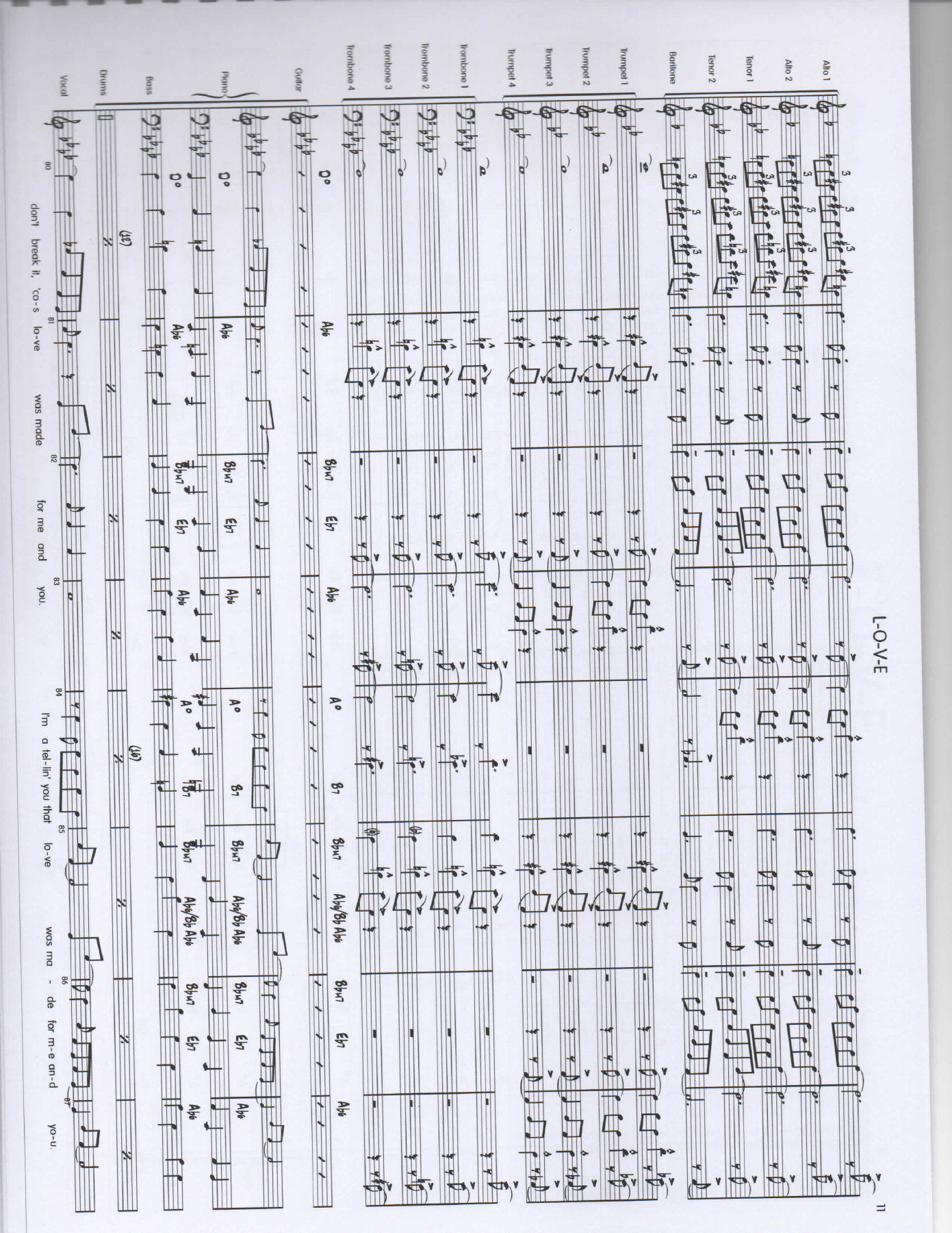 LOVE Score pg11 — sheet music cover (first page)