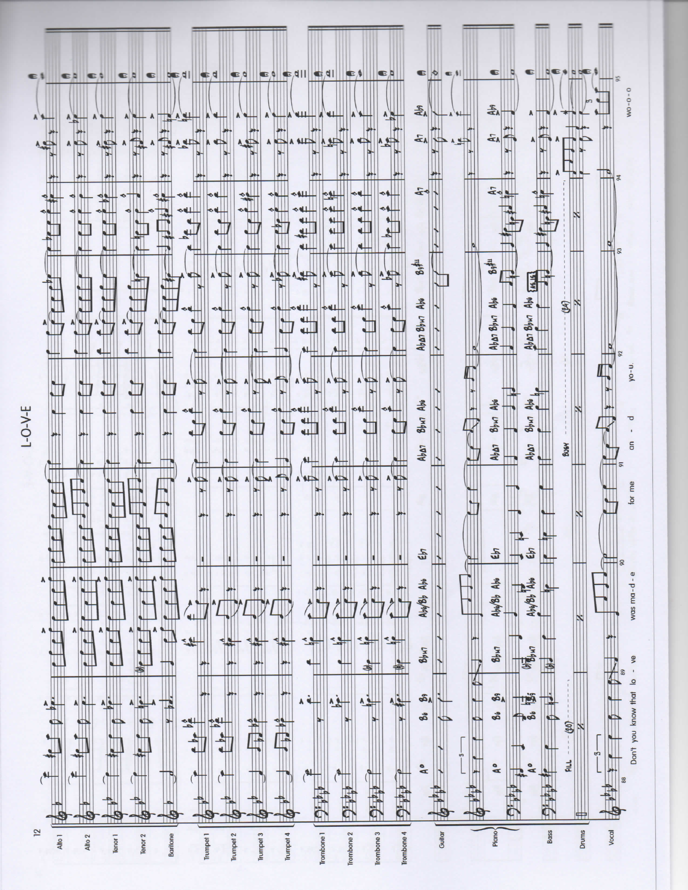 LOVE Score pg12 — sheet music cover (first page)