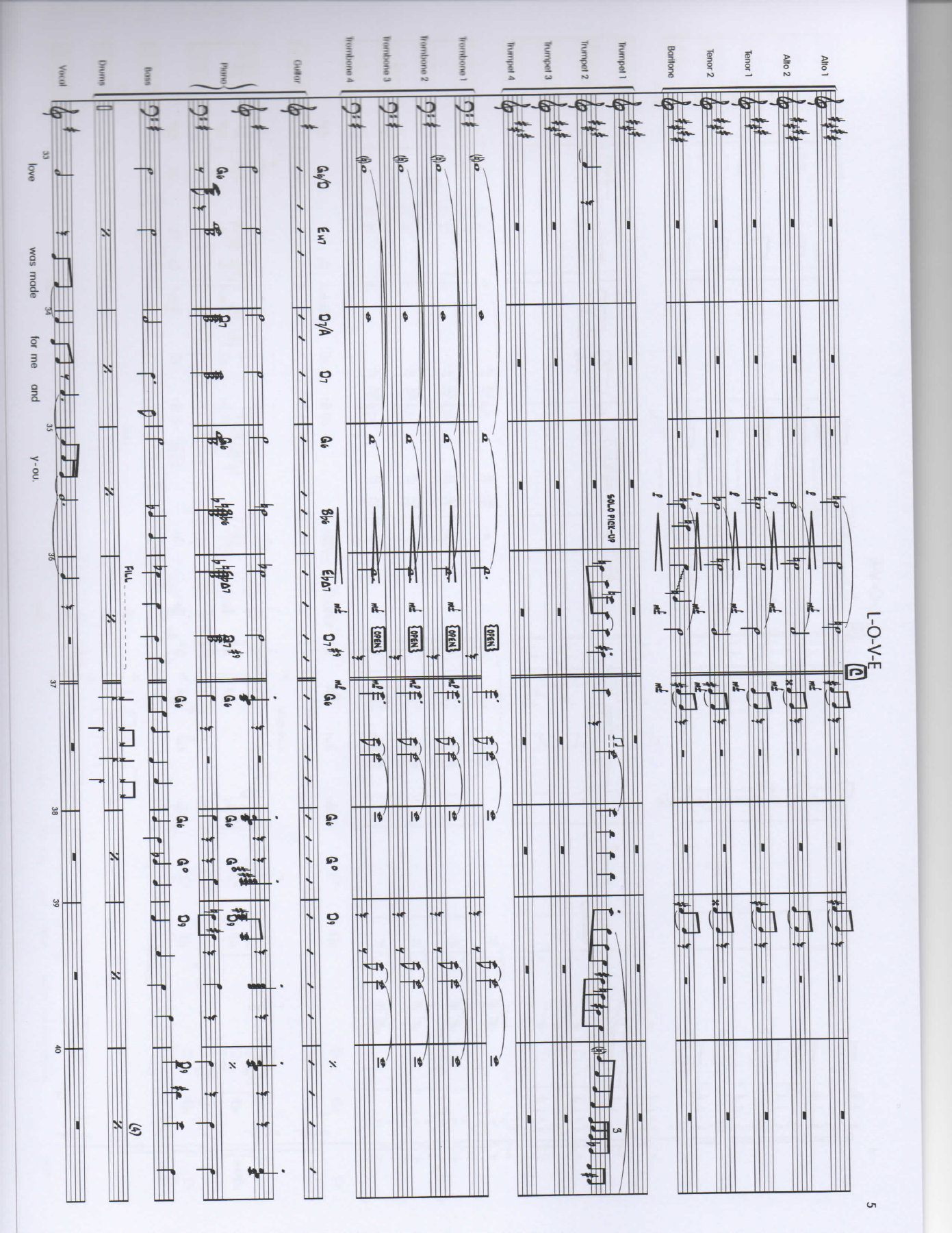LOVE Score pg5 — sheet music cover (first page)