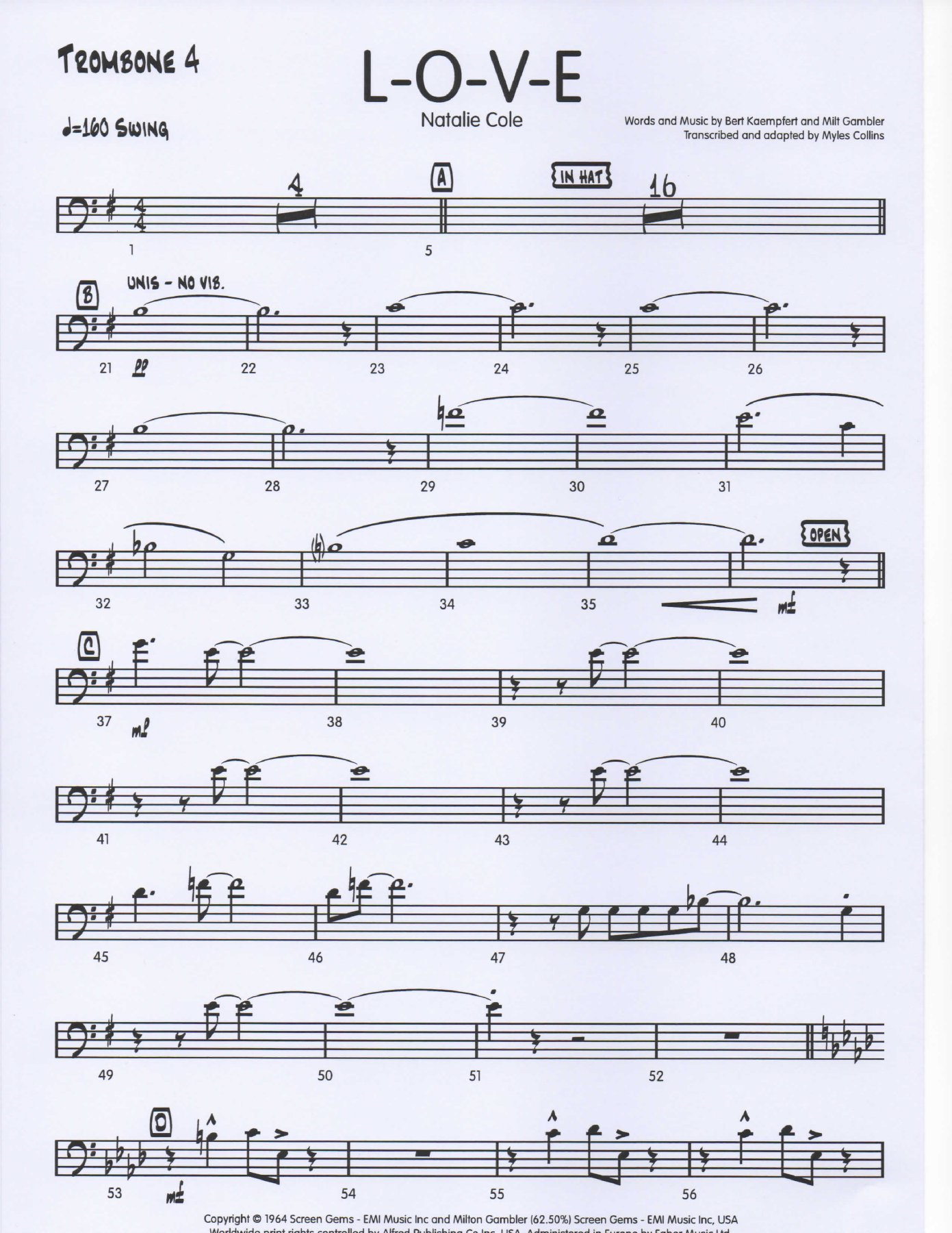 LOVE Trombone4 pg1 — sheet music cover (first page)