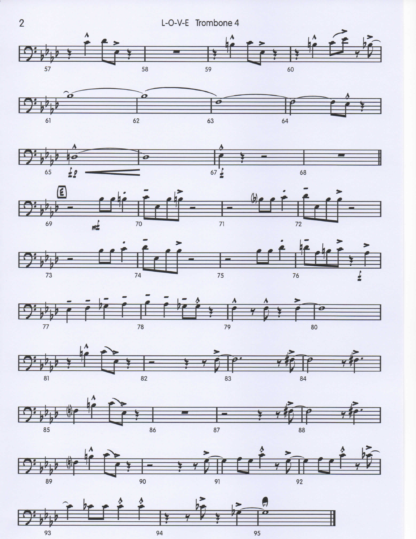 LOVE Trombone4 pg2 — sheet music cover (first page)