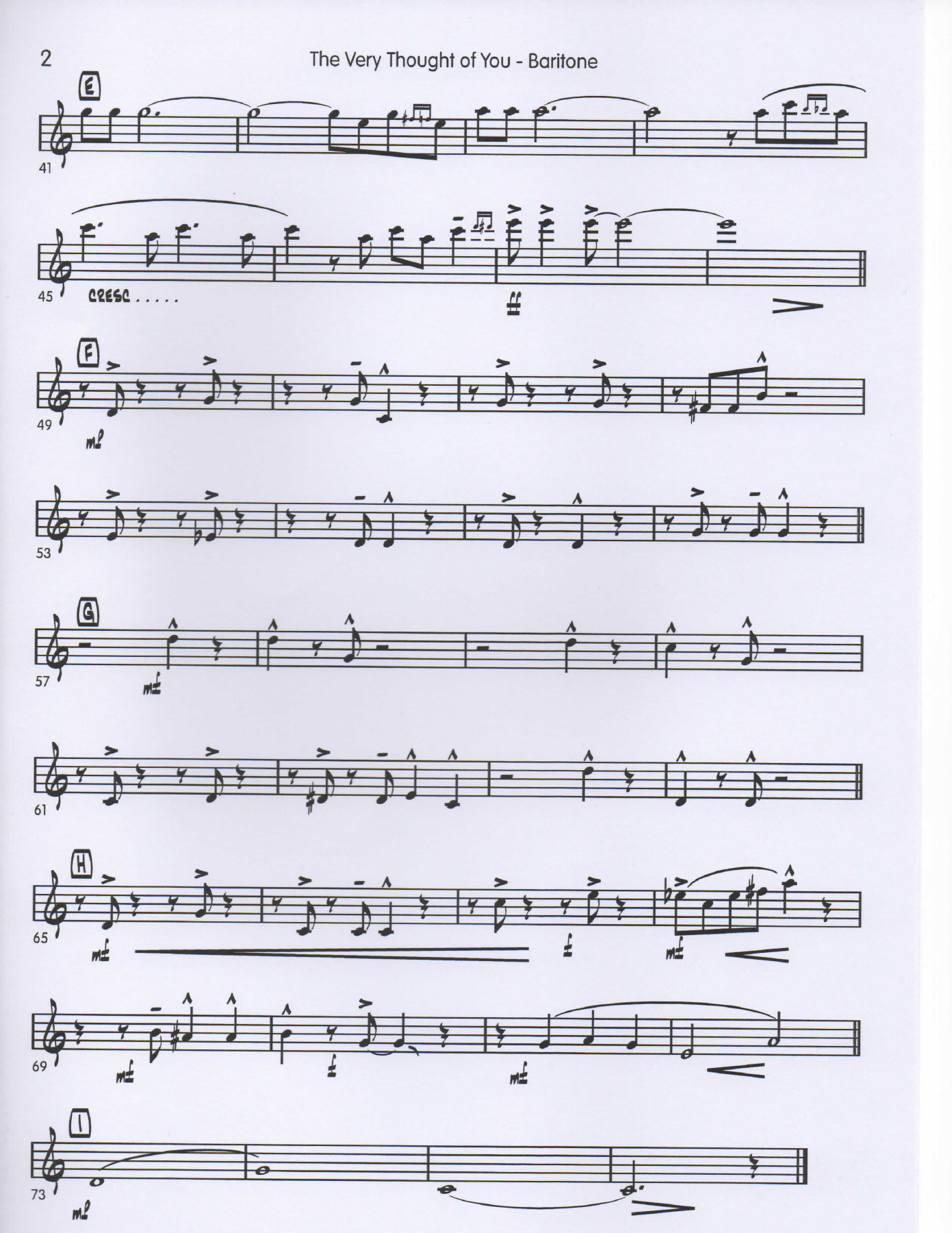 The Very Thought of You Sax5Baritone pg2 — sheet music cover (first page)