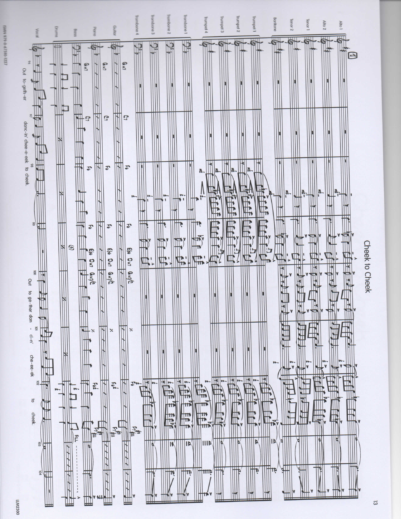 Cheek to Cheek Score pg13 — sheet music cover (first page)