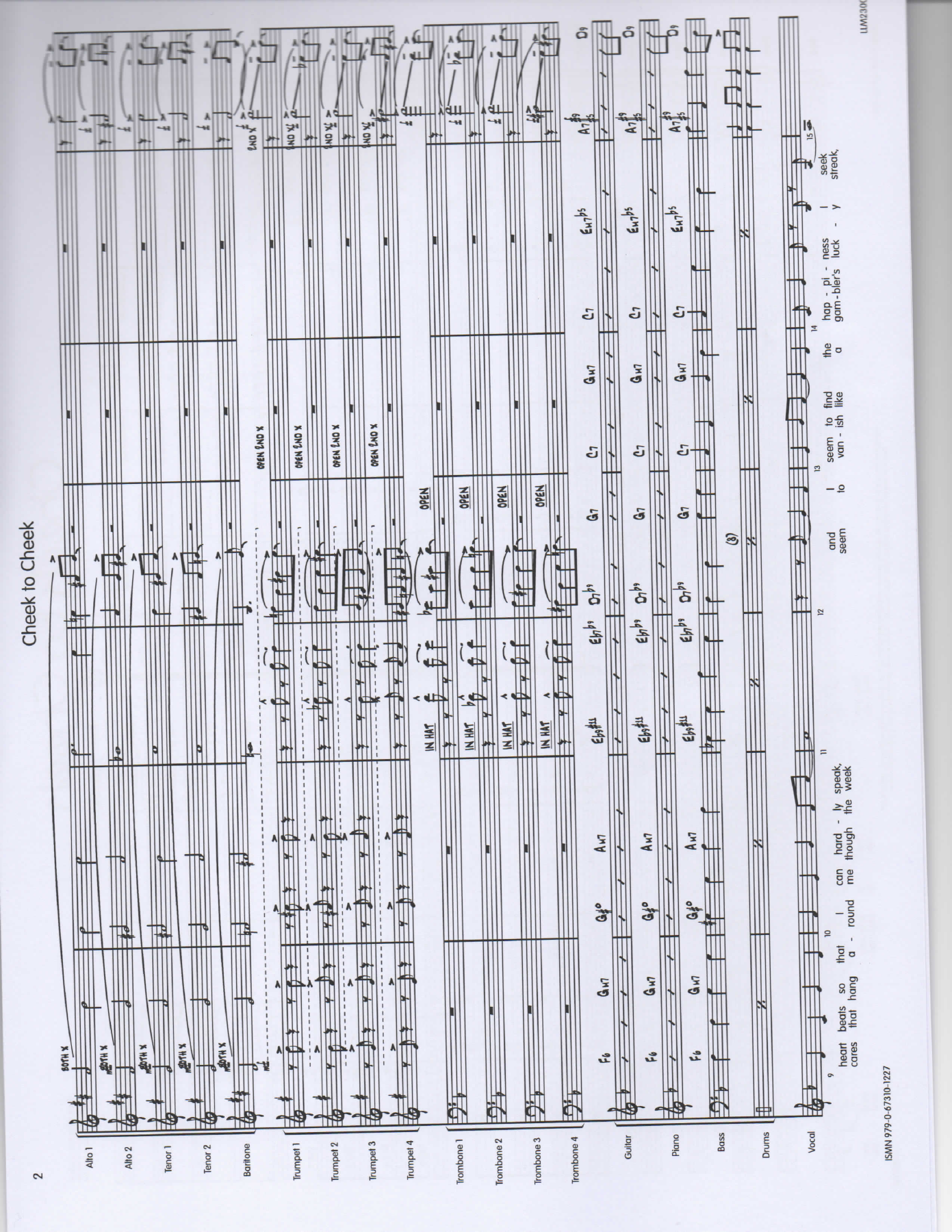 Cheek to Cheek Score pg2 — sheet music cover (first page)