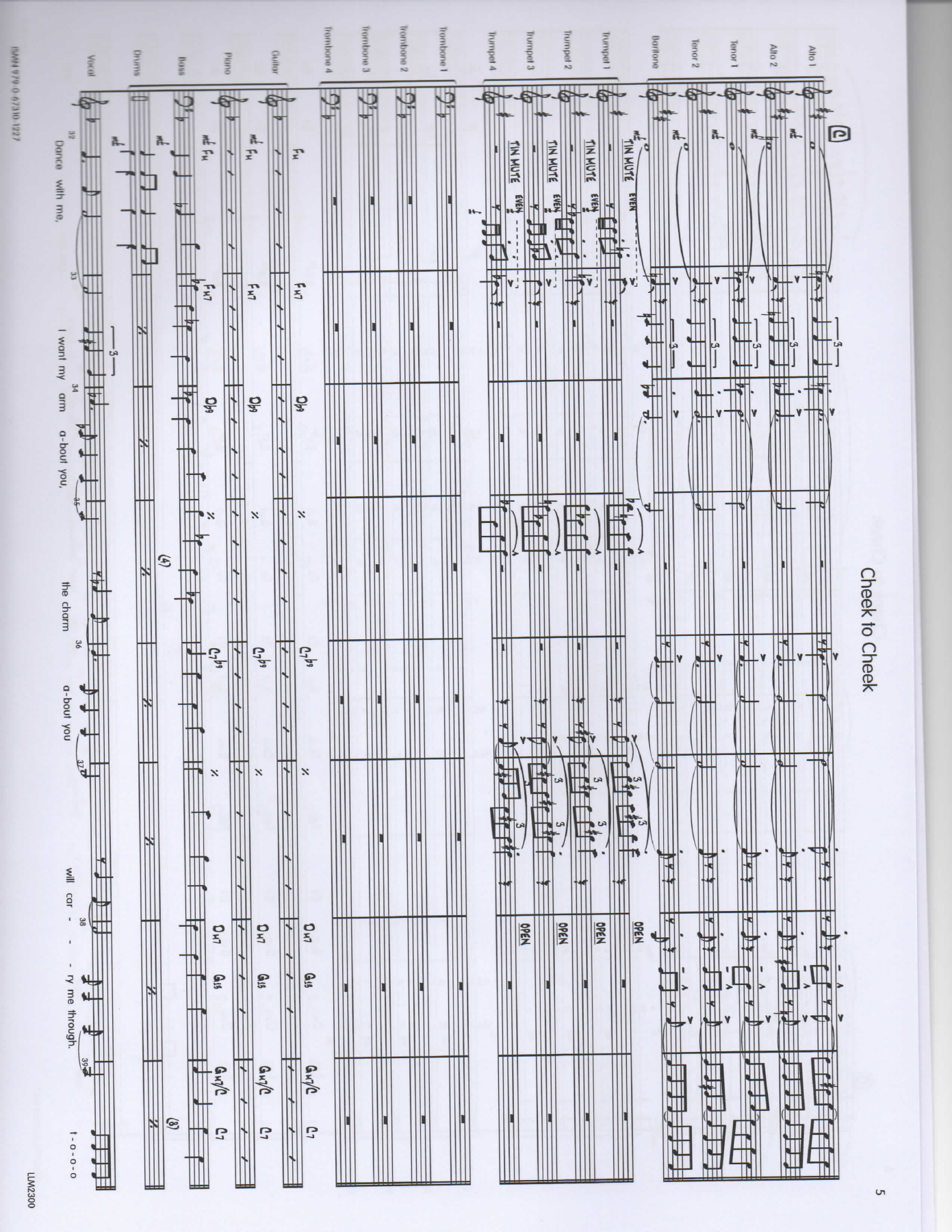 Cheek to Cheek Score pg5 — sheet music cover (first page)