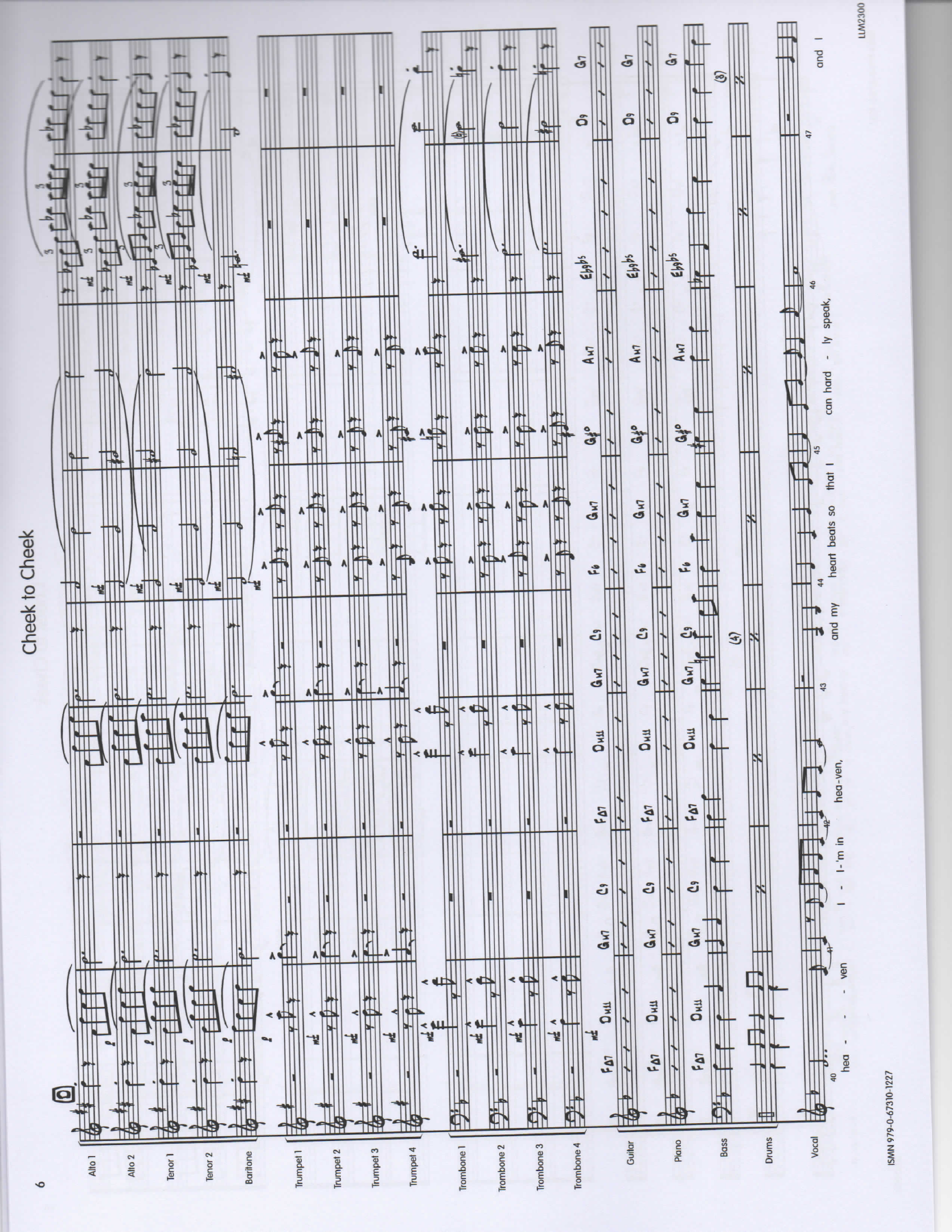 Cheek to Cheek Score pg6 — sheet music cover (first page)