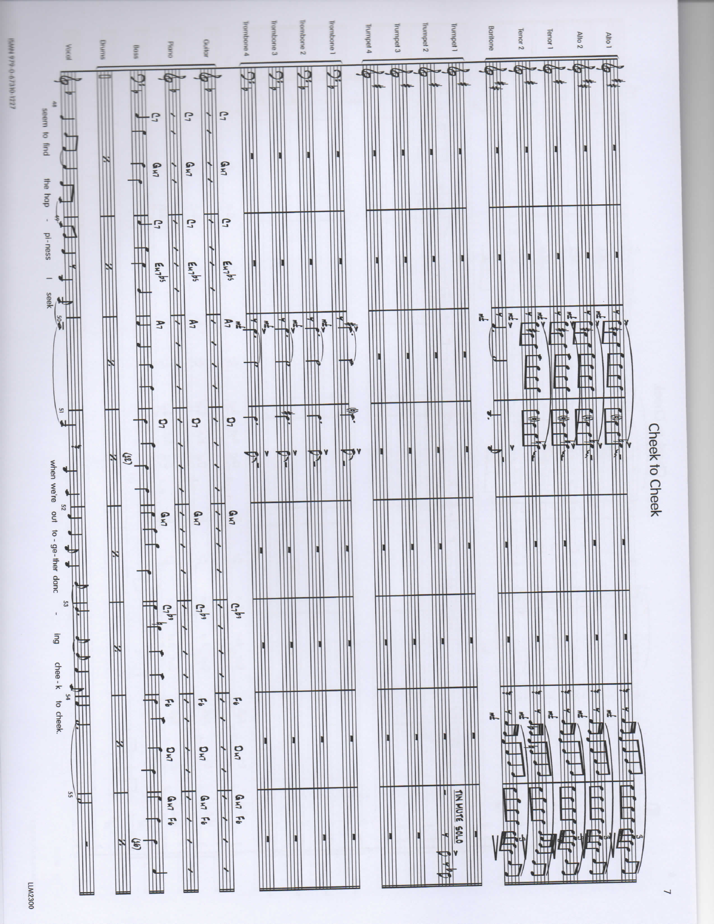 Cheek to Cheek Score pg7 — sheet music cover (first page)