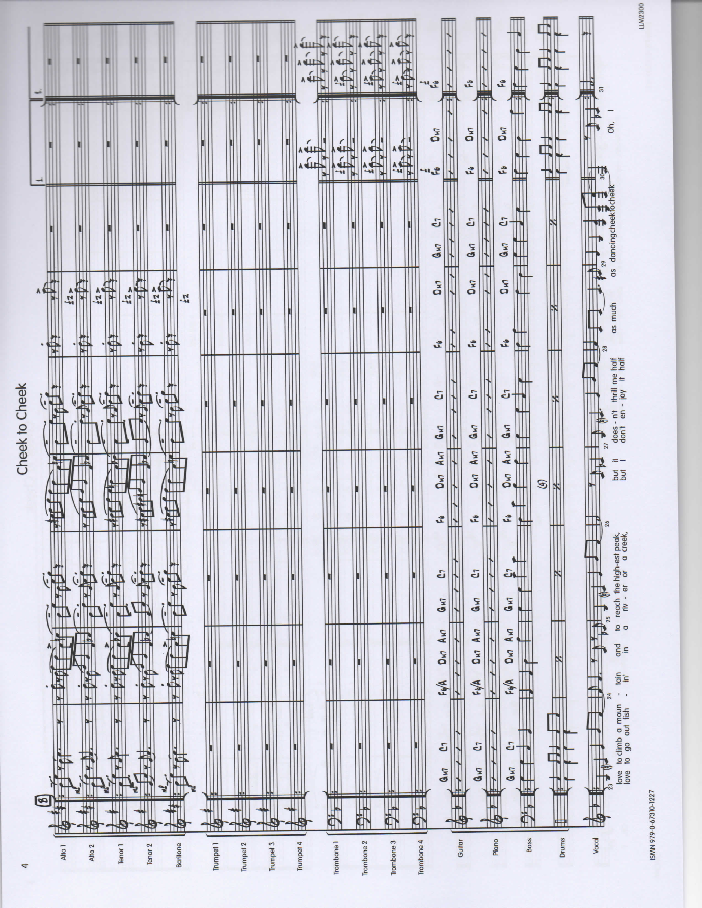 Cheek to Cheek Scorepg4 — sheet music cover (first page)