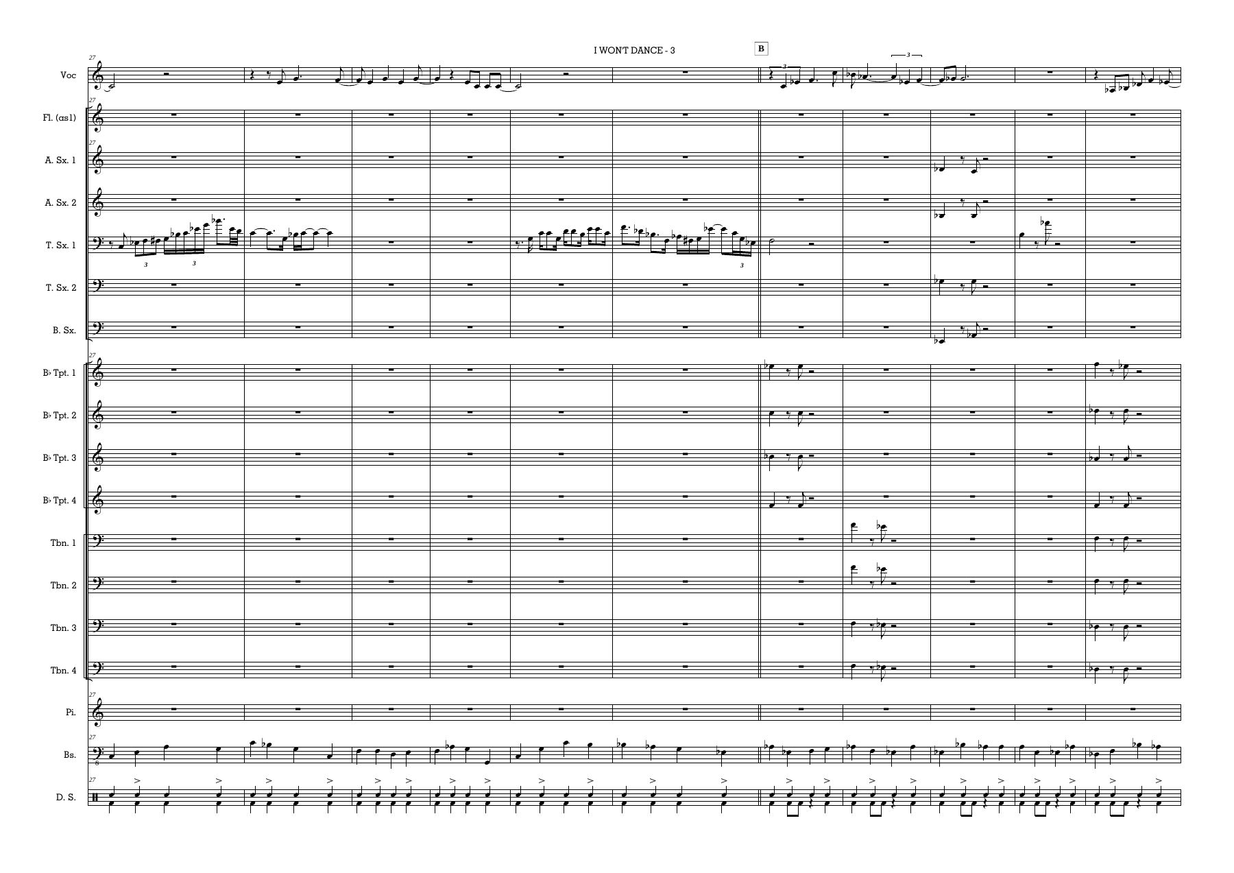 I Wont Dance Hefti - score — page 3