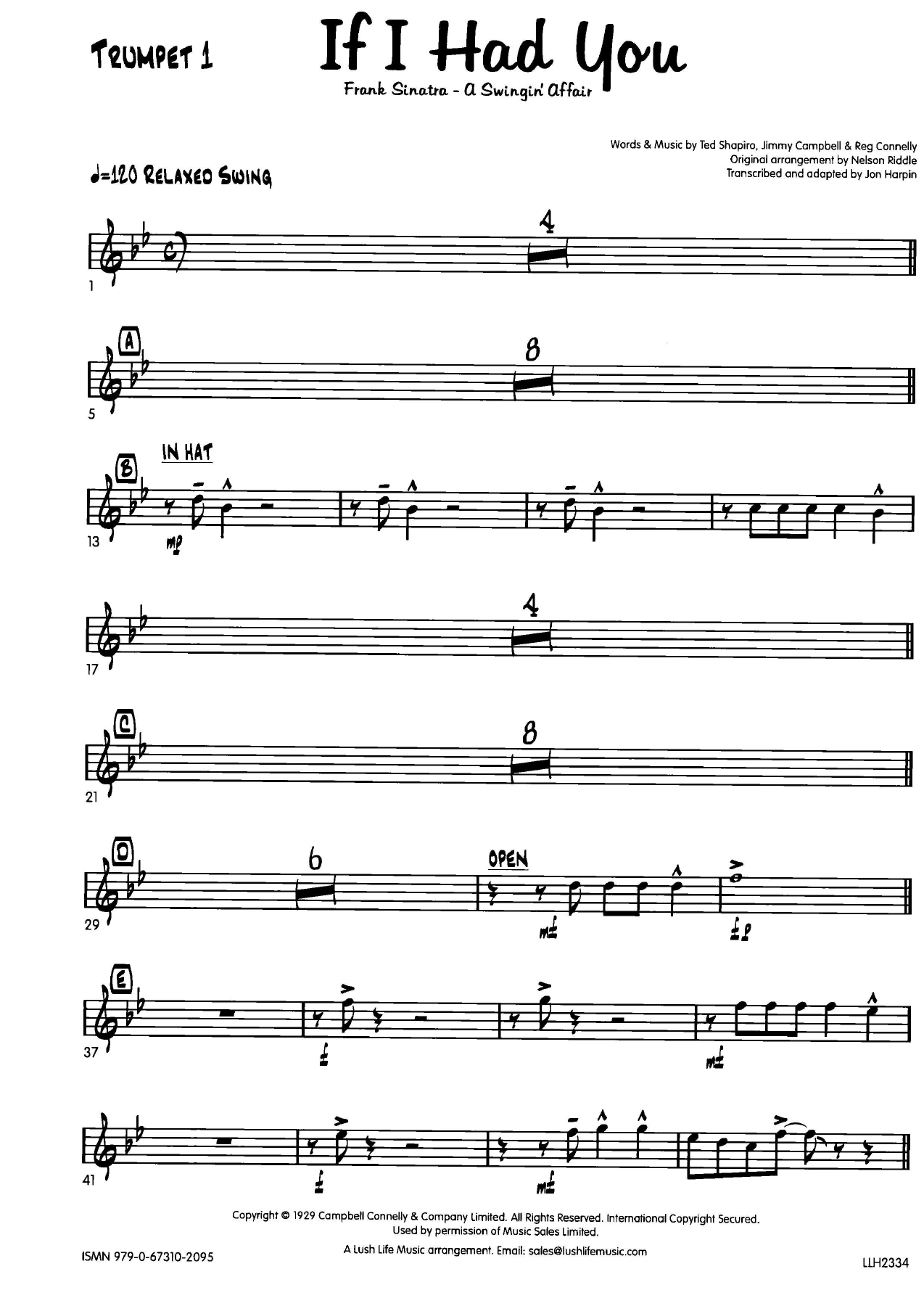 IfIHadYou All Trp — big_band_vocal sheet music arranged by Mr. X | Swing