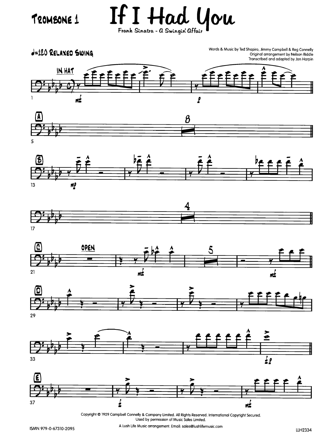 IfIHadYou All Trb — big_band_vocal sheet music arranged by Mr. X | Swing