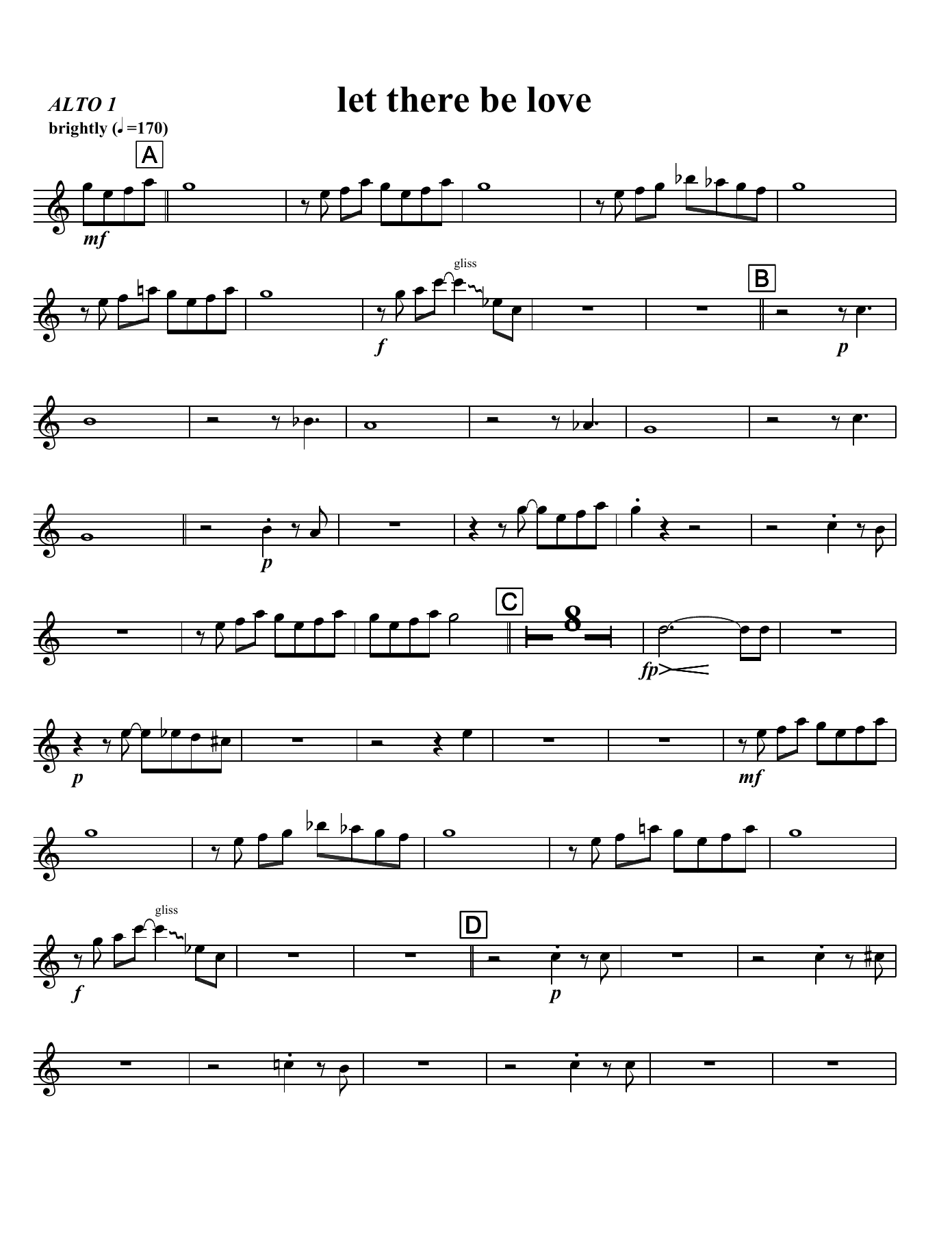 Let There Be Love — sheet music preview