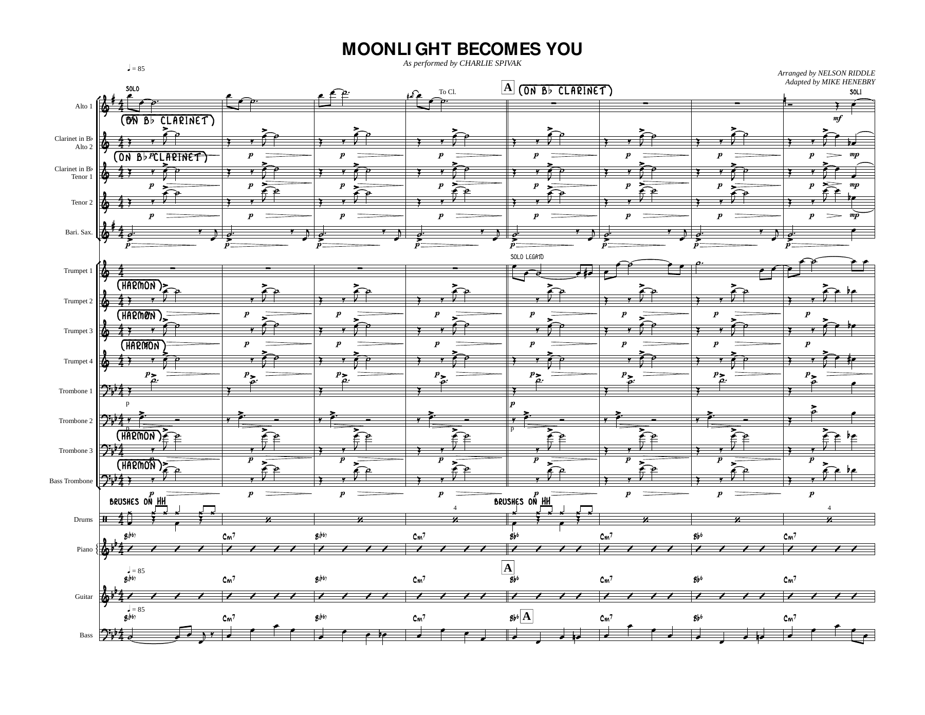 Moonlight Becomes You — sheet music cover (first page)