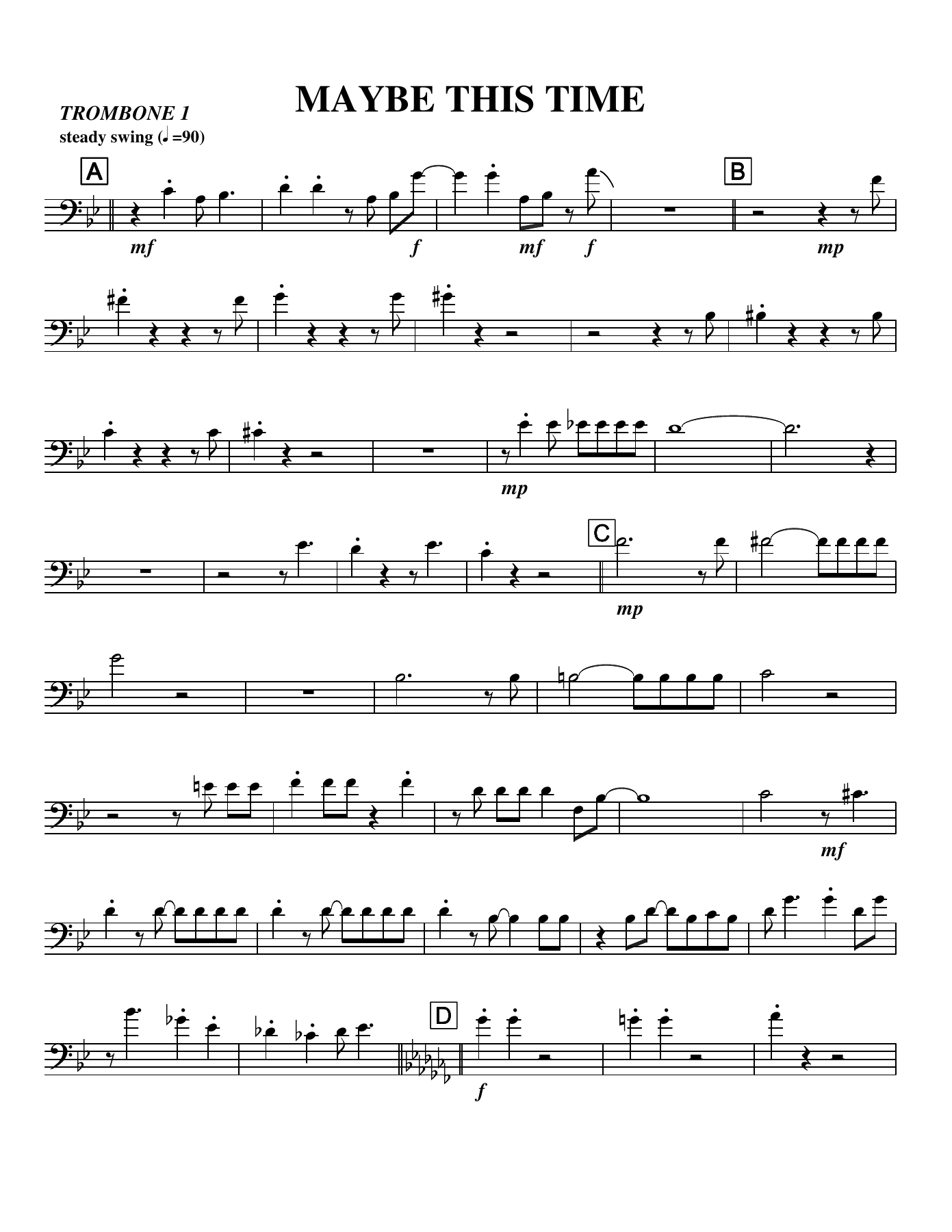 MAYBE THIS TIME tmb — sheet music cover (first page)